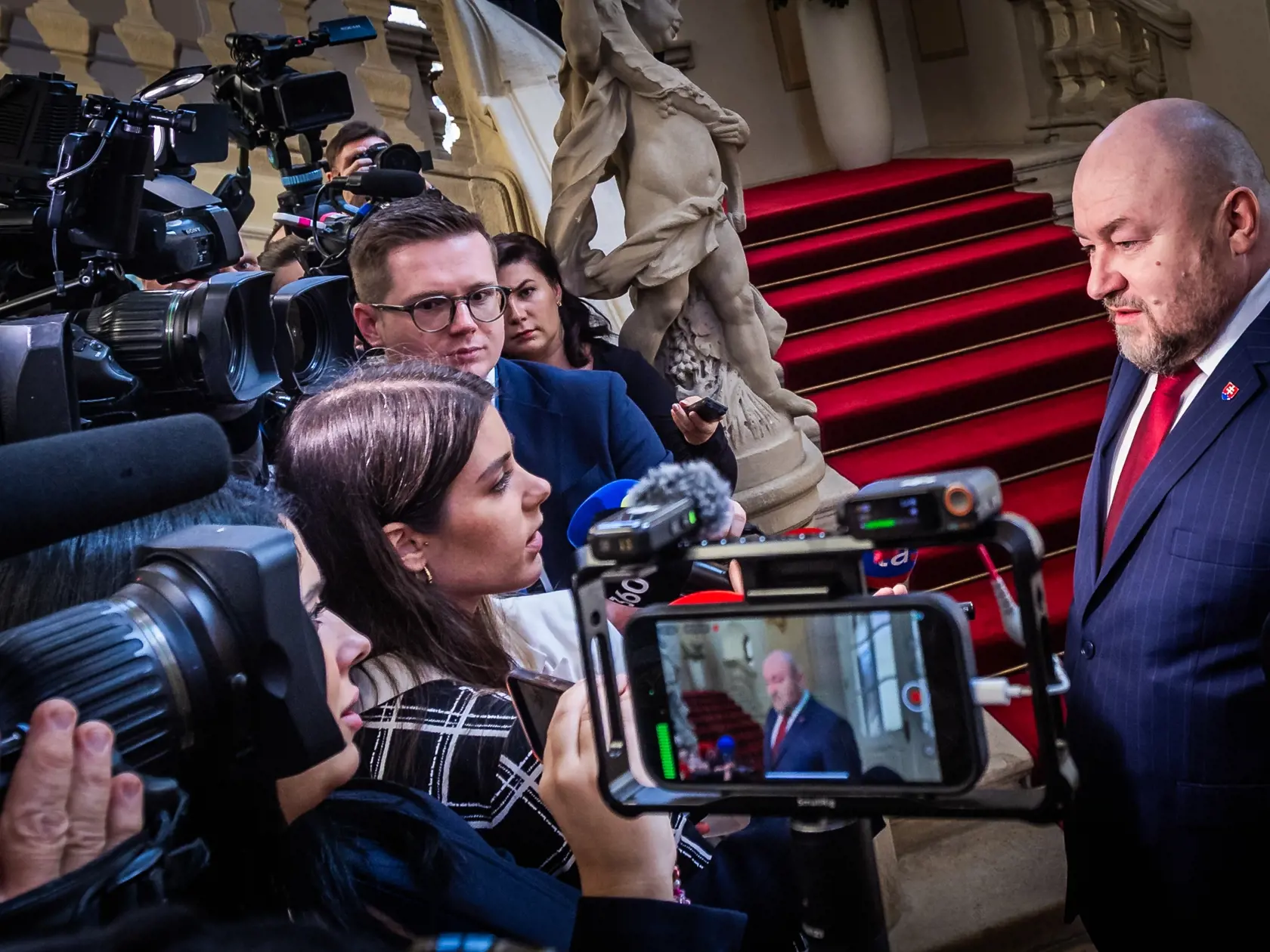 Prezident Slovenskej republiky Peter Pellegrini prijal poslanca Národnej rady SR Rudolfa Huliaka. Na snímke Rudolf Huliak.