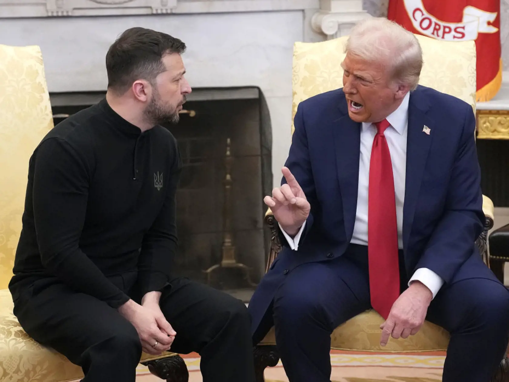 Donald Trump a  Volodymyr Zelenskyj.