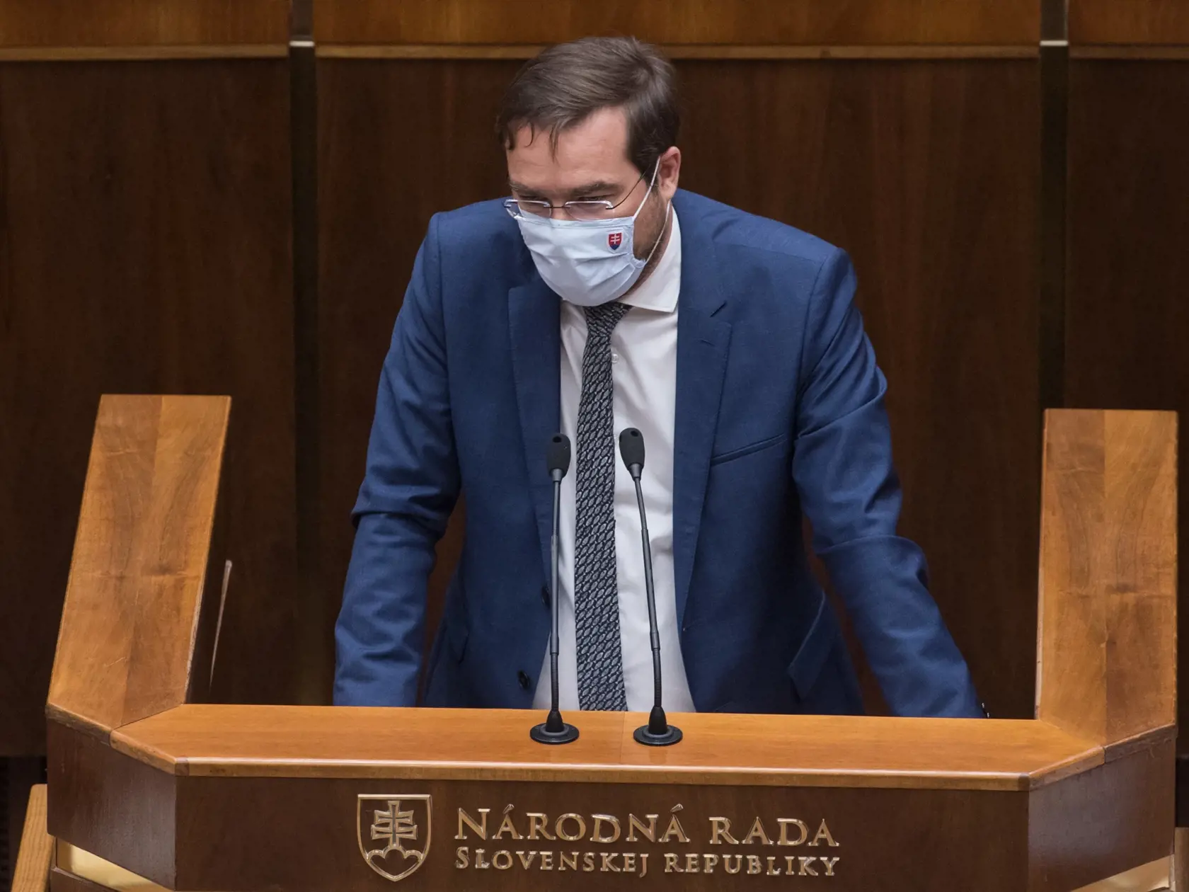 Na snímke minister zdravotníctva SR Marek Krajčí (OĽaNO) počas 18. schôdze parlamentu SR 24. novembra 2020 v Bratislave. FOTO TASR - Martin Baumann