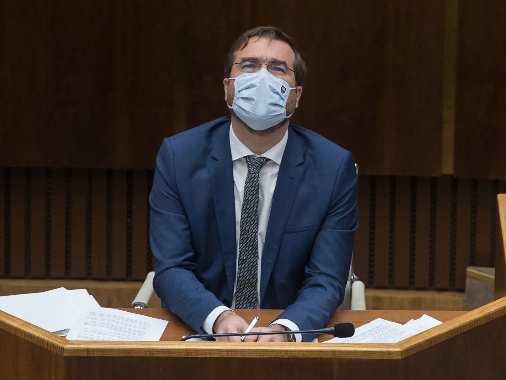 Na snímke minister zdravotníctva SR Marek Krajčí (OĽaNO) počas 18. schôdze parlamentu SR 24. novembra 2020 v Bratislave. FOTO TASR - Martin Baumann