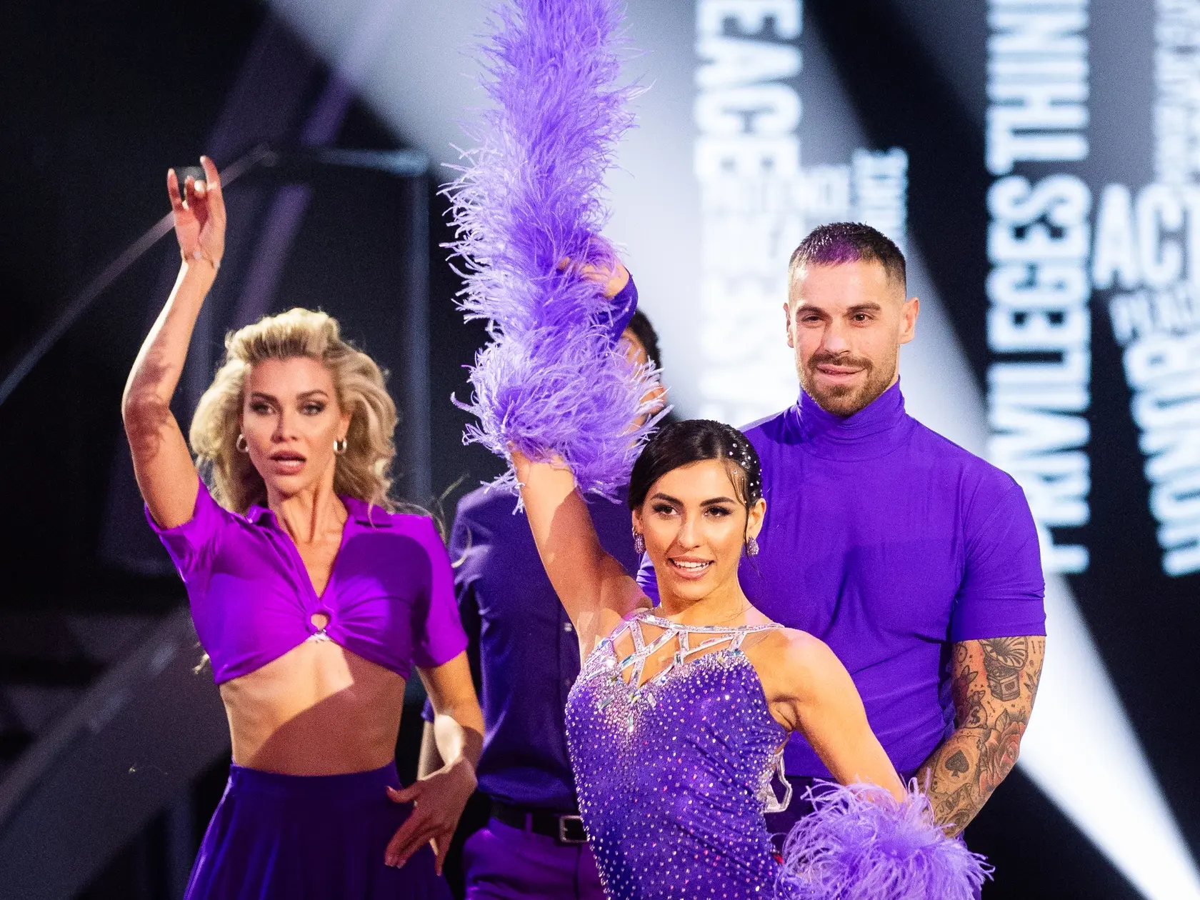 Druhé kolo tanečnej televíznej šou Let’s Dance v bratislavskej Inchebe. Na snímke Adam Šedro a Jasmin Affašová.