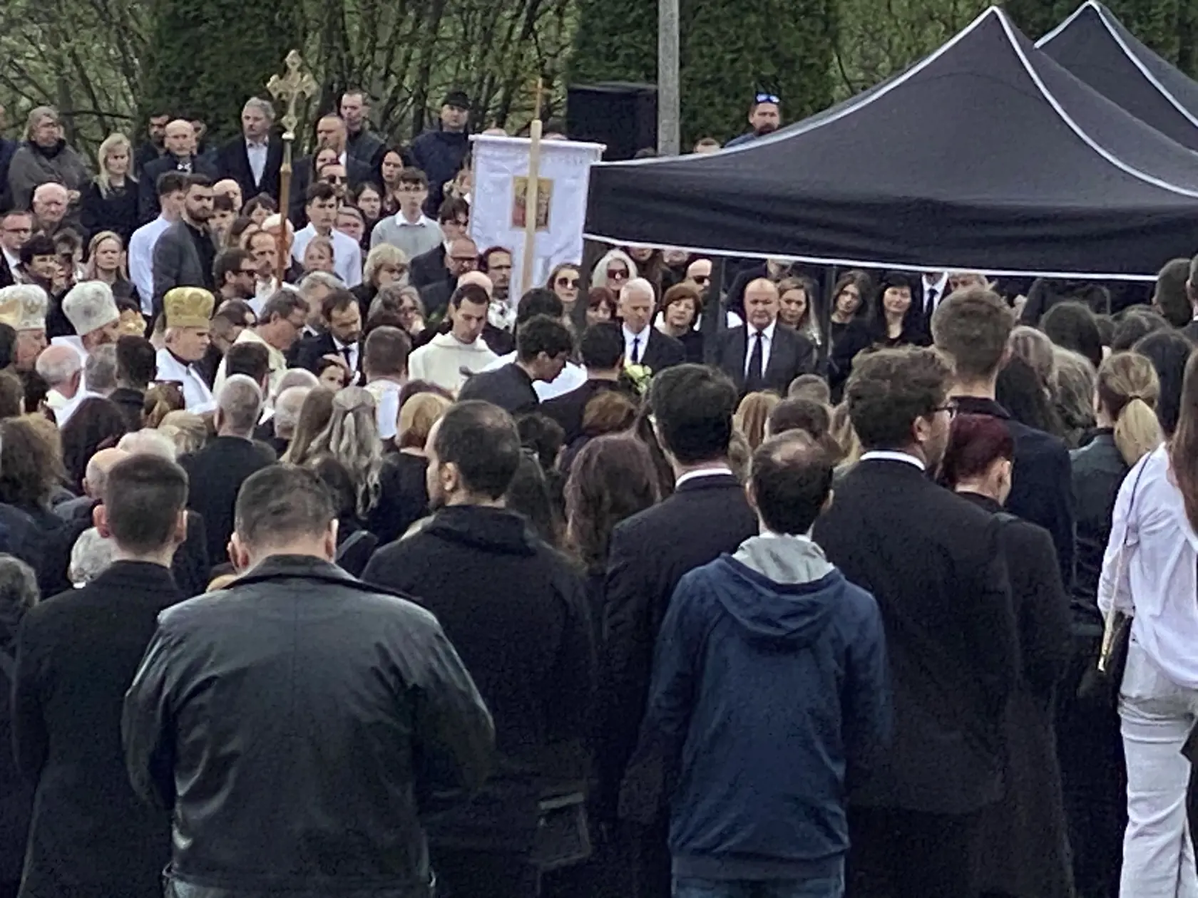 Pohreb troch obetí tragickej havárie pri Spišskej Kapitule v sobotu 6. 4. 2024.