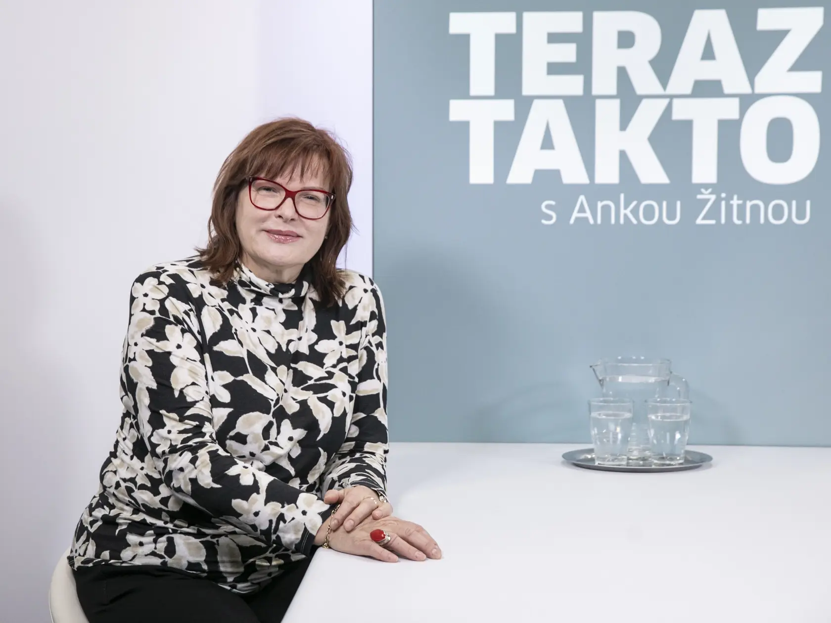 Na snímke je diskusná relácia "Teraz Takto", ktorej hosťom bola bývalá podpredsedníčka a poslankyňa NR SR Anna Belousovová.