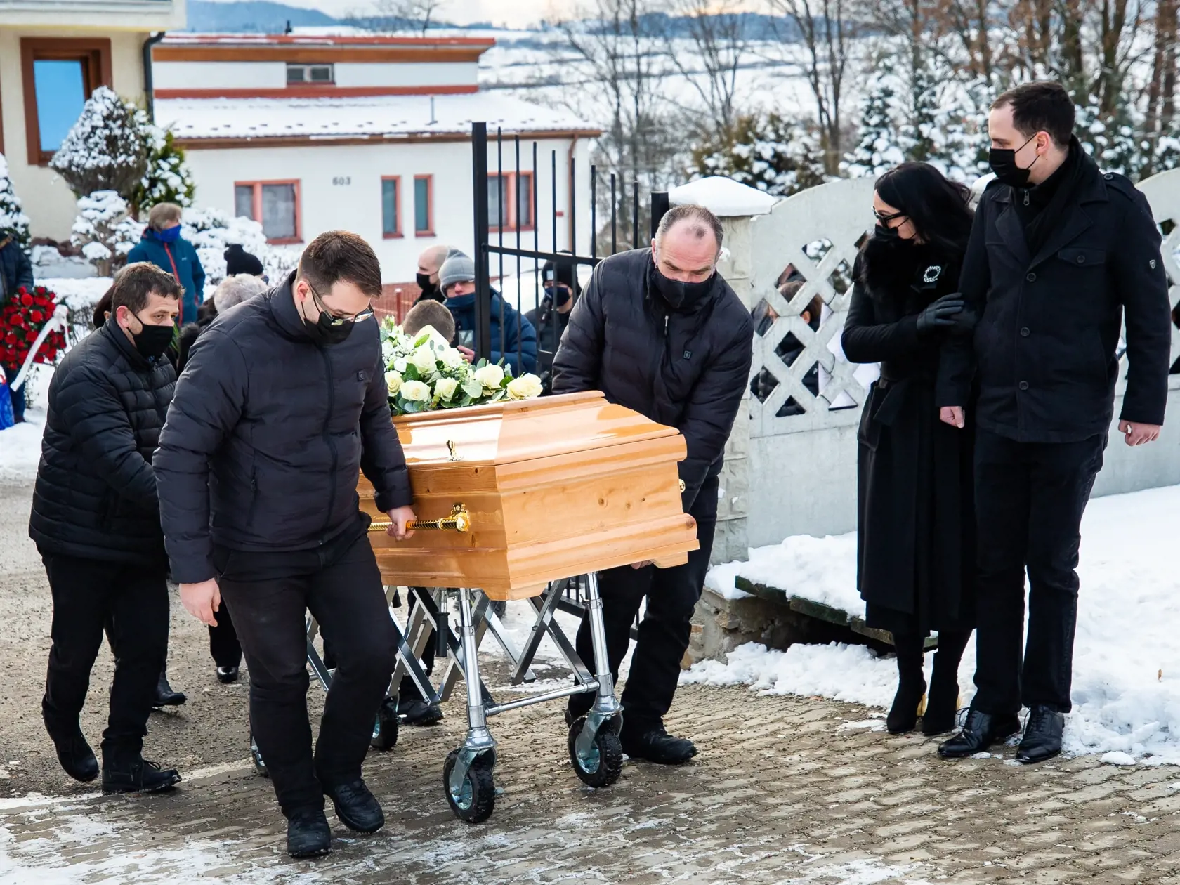 Pohreb Milana Lučanského v Štrbe.