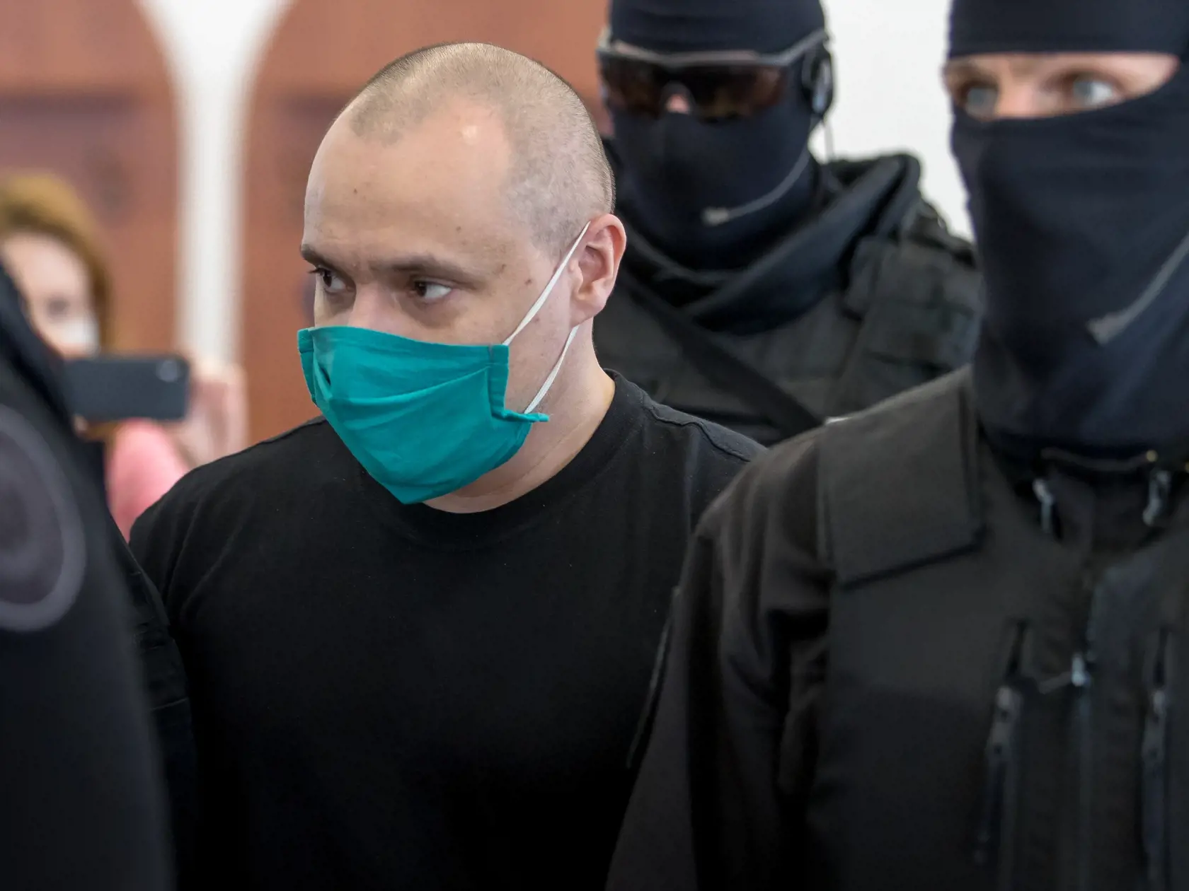 Súdne pojednávanie na Špecializovanom trestnom súde v Pezinku vo veci vraždy Jána Kuciaka a Martiny Kušnírovej. Na snímke je obžalovaný Tomáš Szabó.
