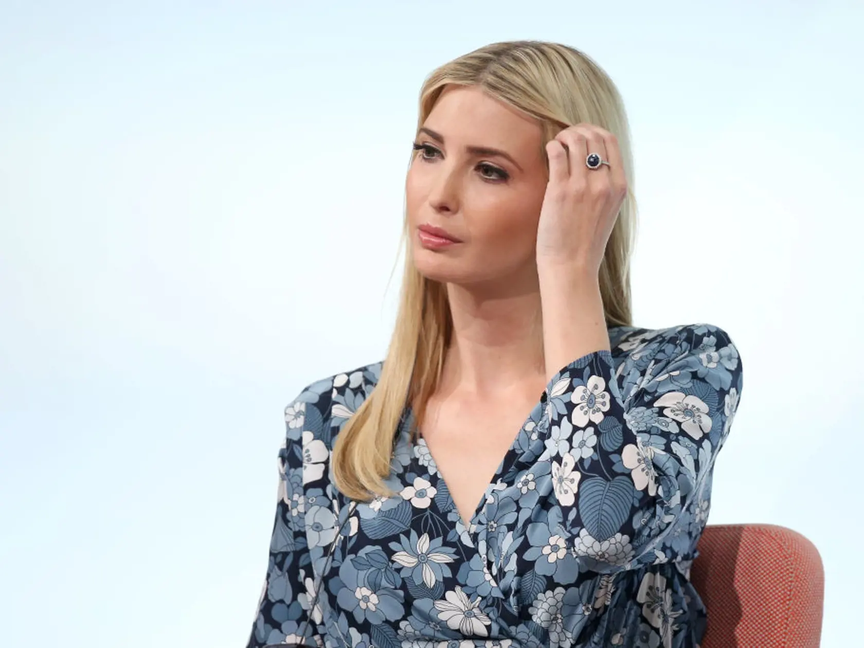 BERLIN, GERMANY - APRIL 25:  Ivanka Trump, daughter of U.S. President Donald Trump, is seen on stage of the W20 conference on April 25, 2017 in Berlin, Germany. The conference, part of a series of events in connection with Germany's leadership of the G20 group of nations this year, focuses on women's empowerment, especially through entrepreneurship and the digital economy.  (Photo by Sean Gallup/Getty Images)