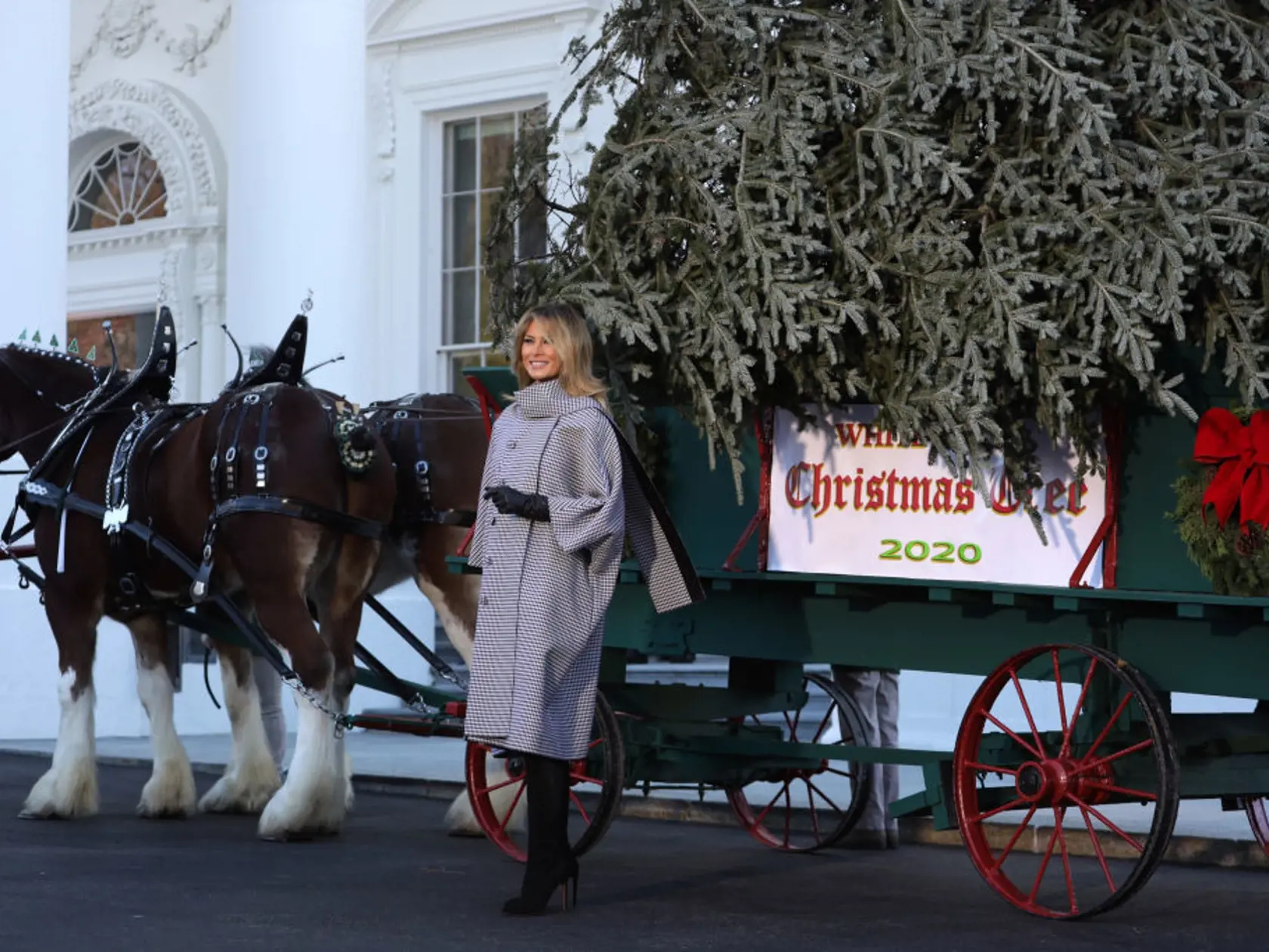 First Lady Melania Trump Receives 2020 White House Christmas Tree