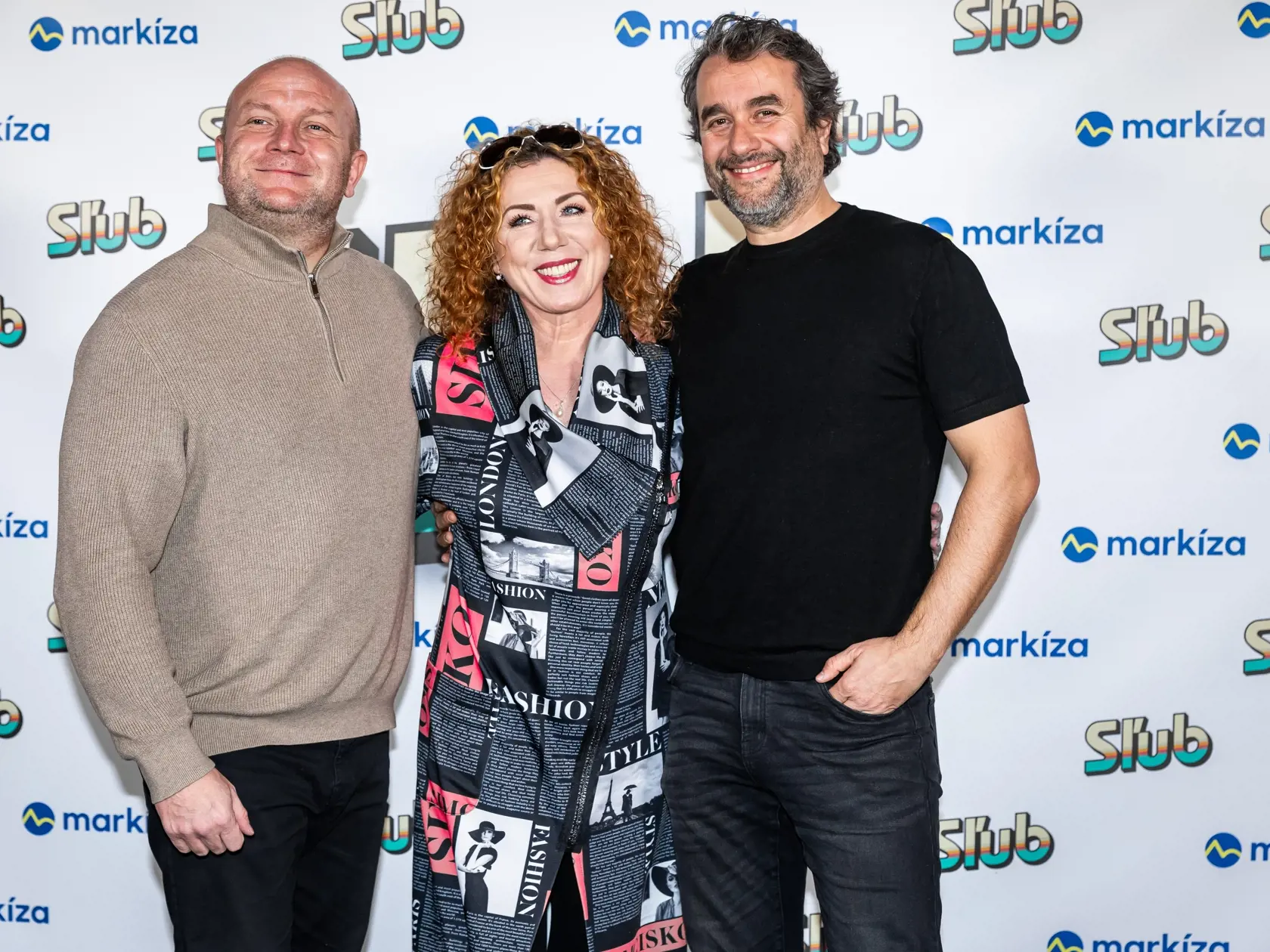 Premiéra denného televízneho seriálu “SĽUB” v Bratislave. Na snímke Gabika Dzuríková, Vladimír Kobielsky a Gregor Hološka.