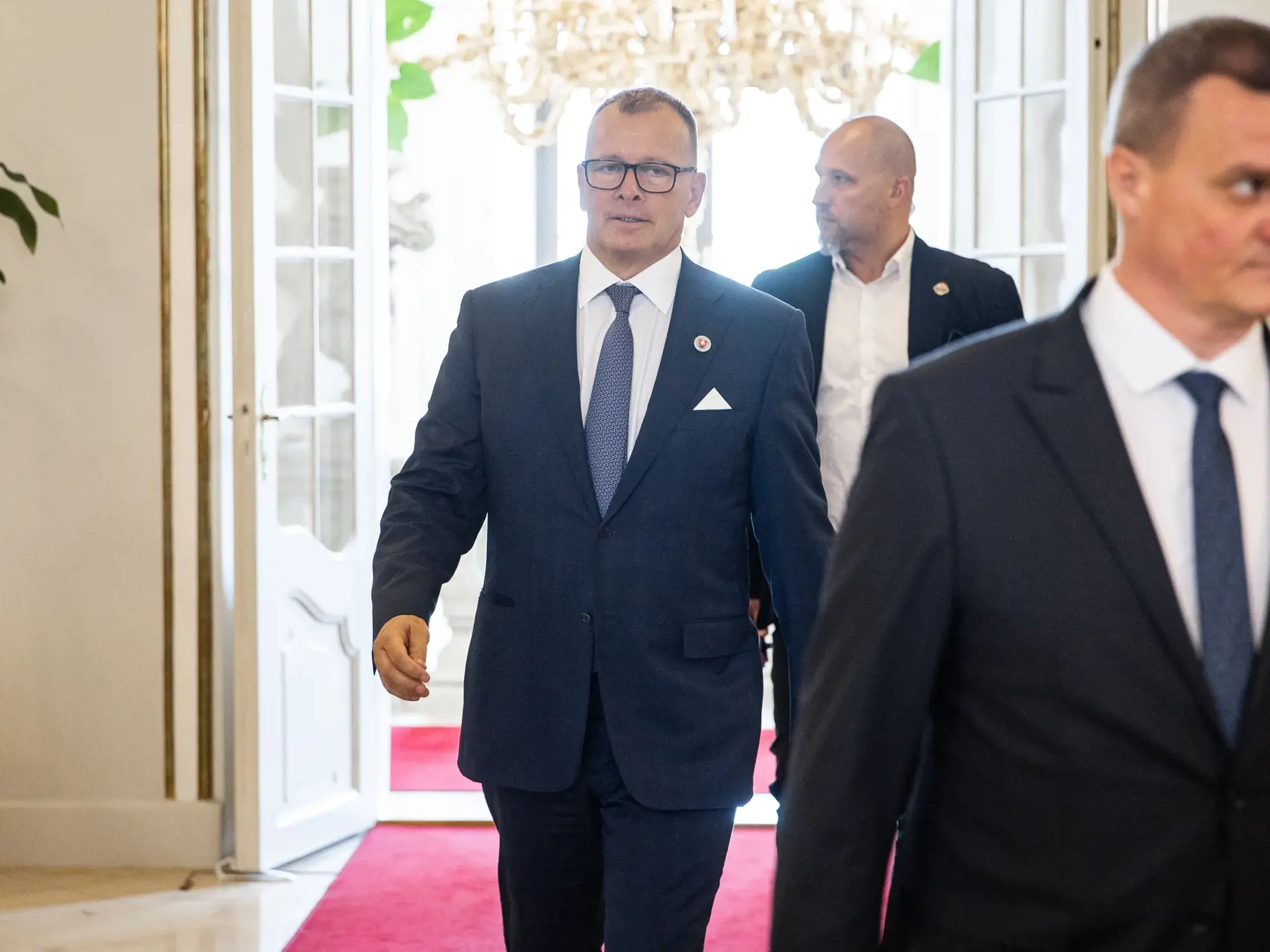 Predseda Národnej rady Slovenskej republiky Boris Kollár na oficialnej návšteve prezidentky SR Zuzany Čaputovej v Bratislave. 