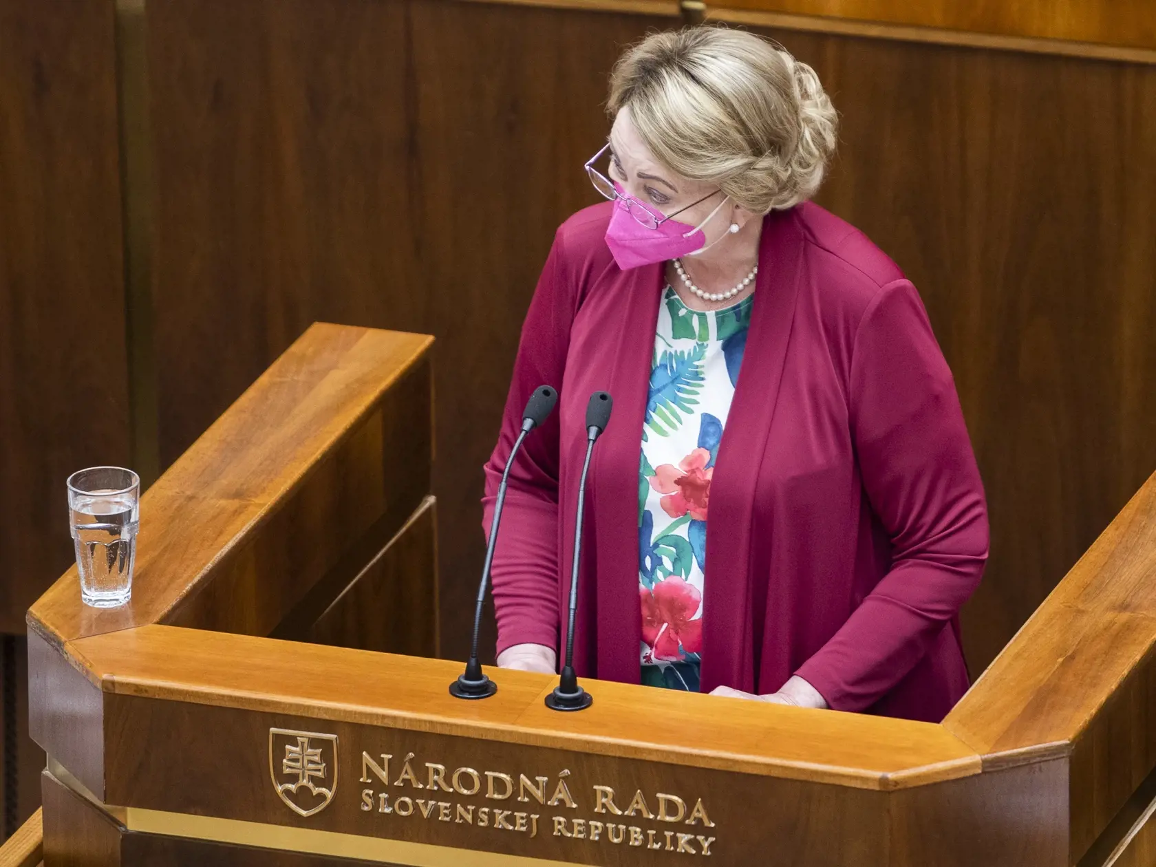 Na snímke poslankyňa NRSR Anna Záborská (OĽaNO) počas rokovania 32. schôdze Národnej rady SR v Bratislave 22. júna 2021.