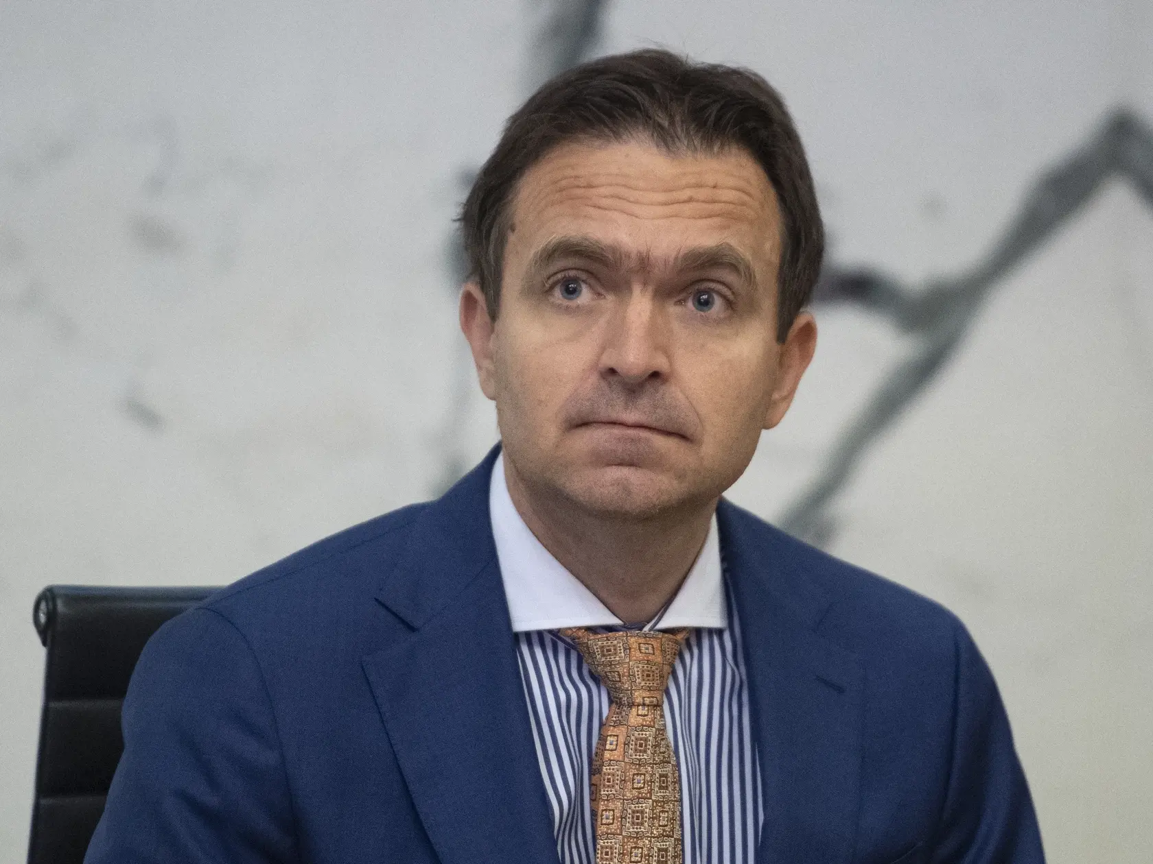 Na snímke viceguvernér Národnej banky Slovenska (NBS) Ľudovít Ódor počas tlačovej konferencie NBS k ekonomickému a menovému vývoju - leto 2022. V Bratislave, 21. júna 2022. FOTO TASR - Pavel Neubauer