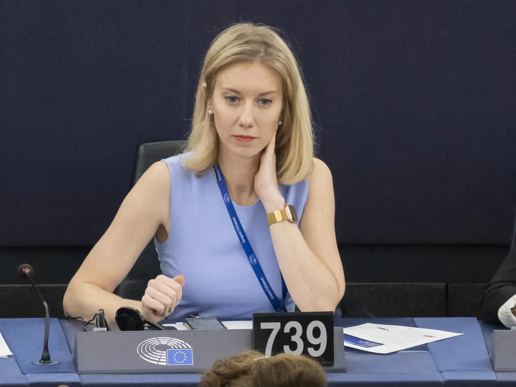 Na snímke slovenská europoslankyňa Lucia Yar (PS) počas ustanovujúcej plenárnej schôdze Európskeho parlamentu po júnových voľbách v utorok 16. júla 2024 v Štrasburgu. Poslanci v utorok a v stredu zvolia predsedu EP najbližšieho 2,5 roka, ako aj 14 podpredsedov a piatich kvestorov. FOTO TASR - Martin Baumann