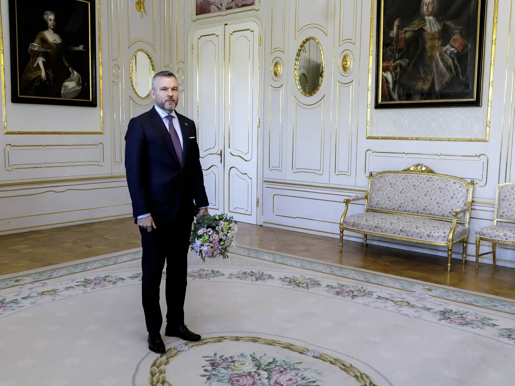 Na snímke predseda Národnej rady SR Peter Pellegrini počas prijatia u prezidentky SR Zuzany Čaputovej v Prezidentskom paláci 8. novembra 2023 v Bratislave.