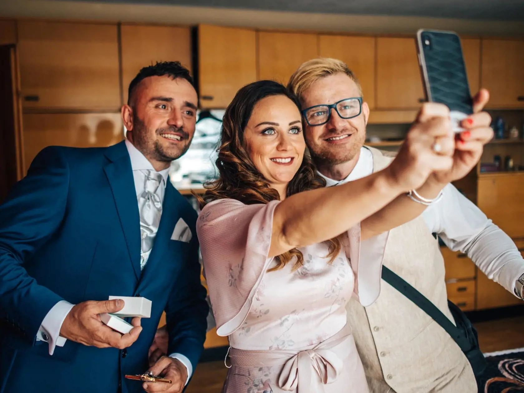 Selfie s bratom Petrom a švagrinou Nikolou.