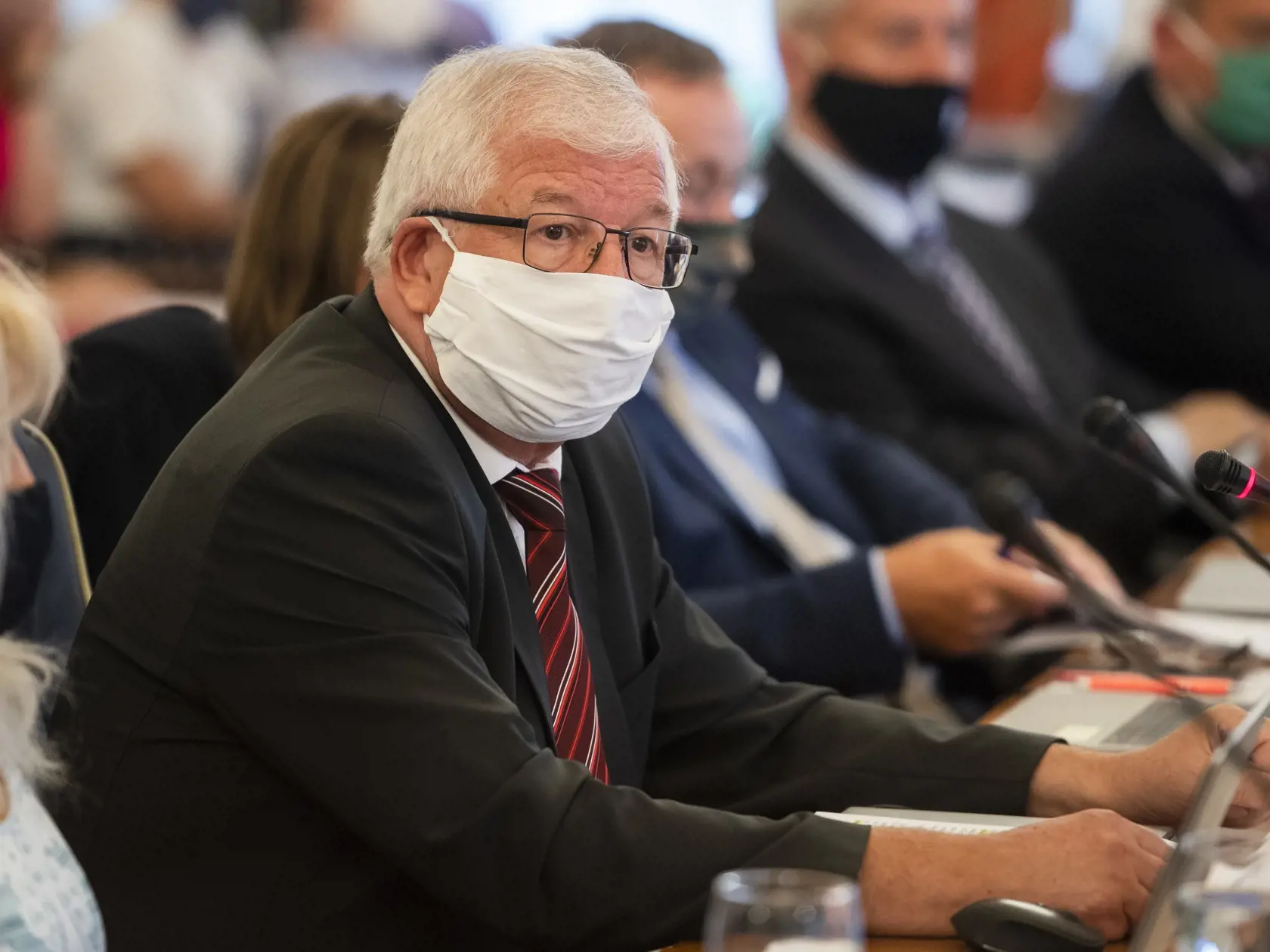 Na snímke člen a kandidát na predsedu Súdnej rady SR Ján Mazák počas 9. zasadnutia Súdnej rady SR v Bratislave 29. júna 2020. FOTO TASR - Jaroslav Novák