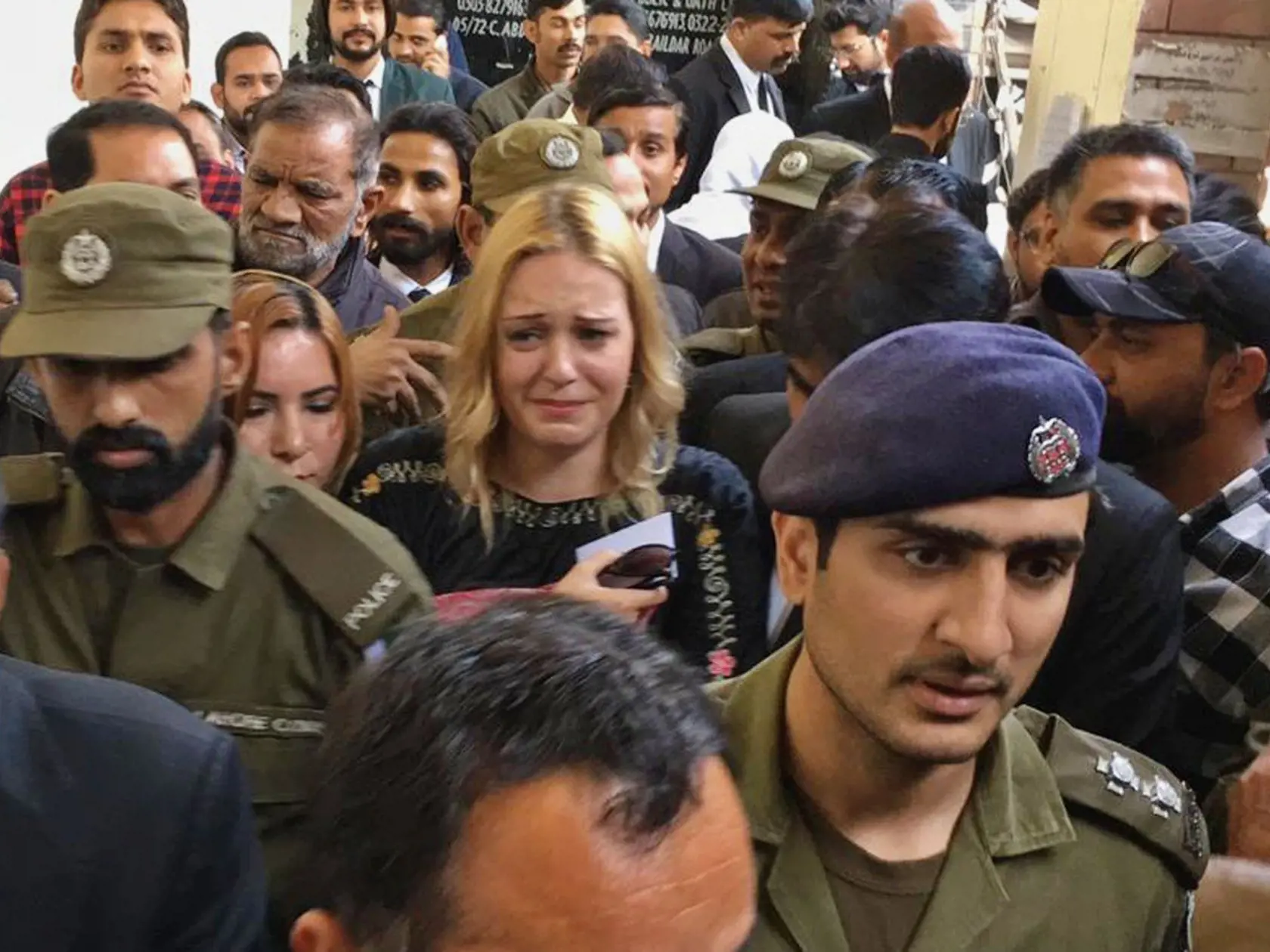 Pakistan: Tereza Hluskova appearing in court in Lahore