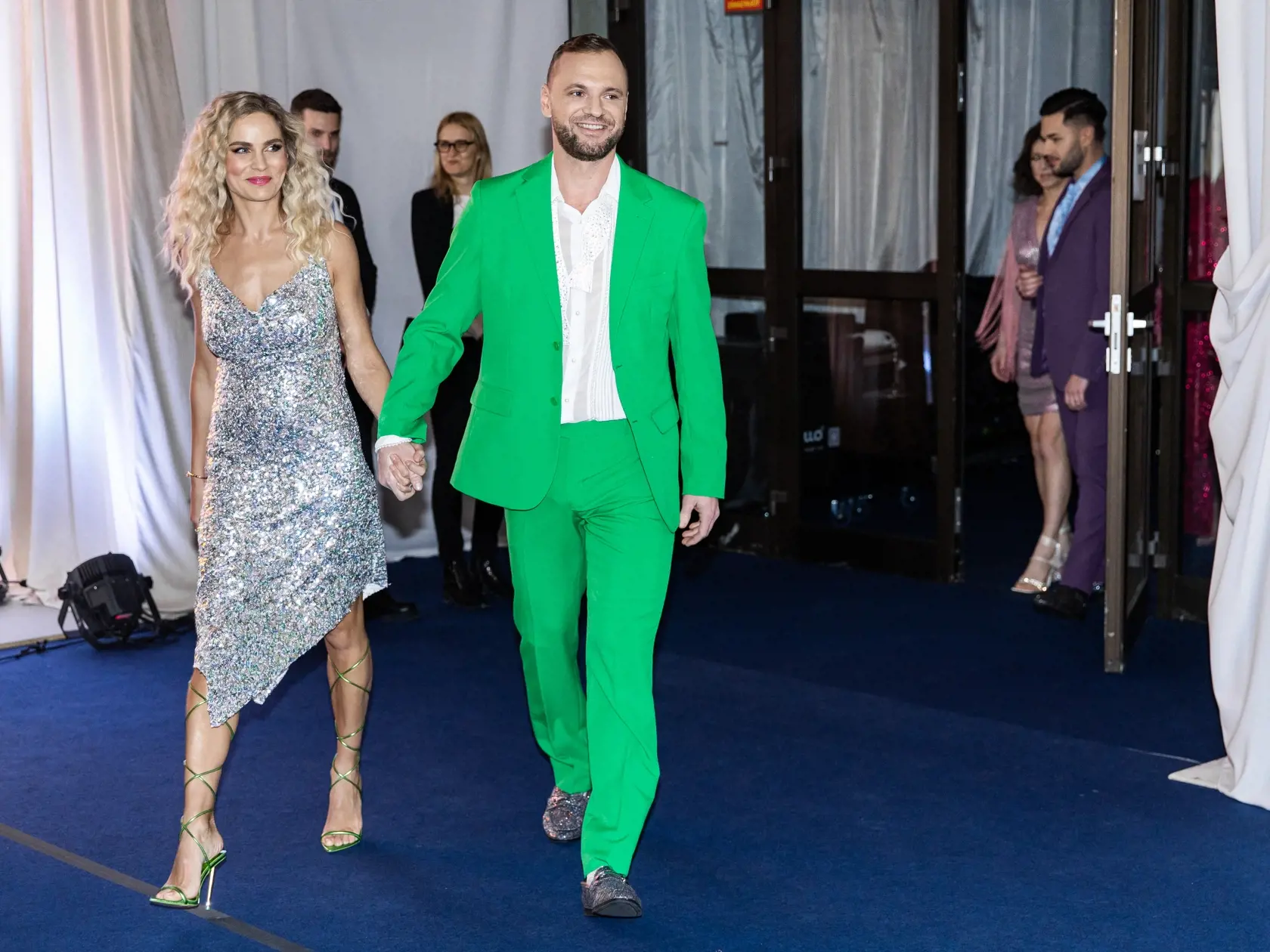 Predstavenie párov tanečnej šou "Let's Dance 2023" v Bratislave. Na snímke Marián a Ivana Gáboríkovci.