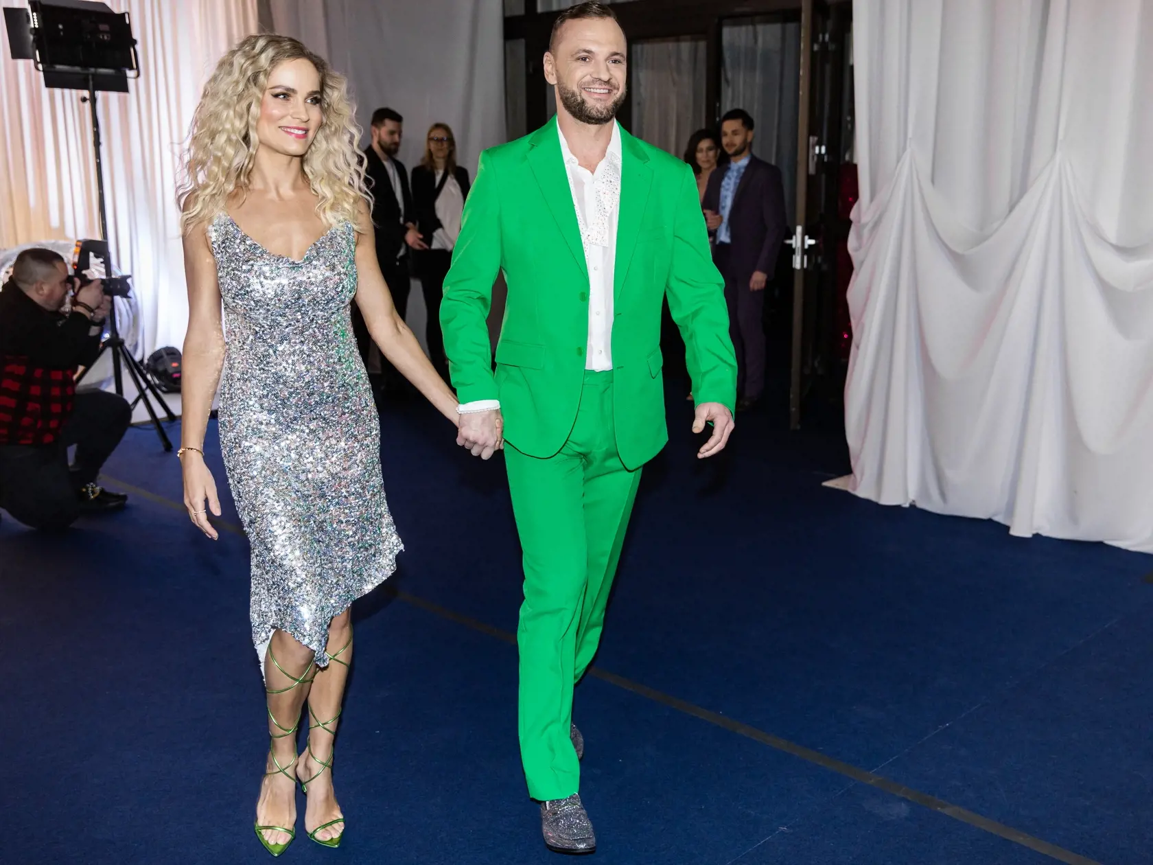 Predstavenie párov tanečnej šou "Let's Dance 2023" v Bratislave. Na snímke Marián a Ivana Gáboríkovci.
