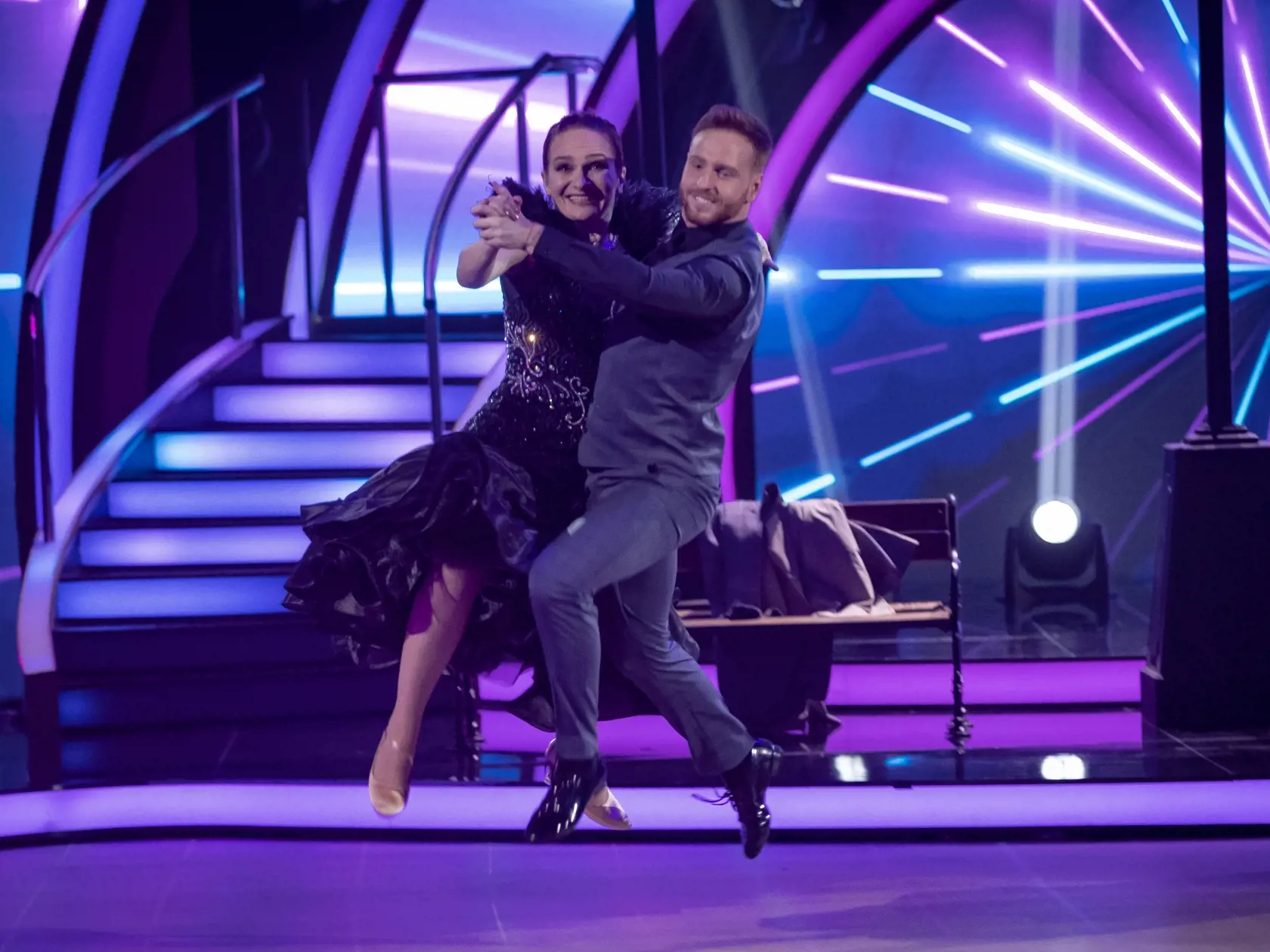 Finale tanečnej televíznej šou Let’s Dance v bratislavskej Inchebe. Na snímke je Zuzana Šebová a Vilém Šír.