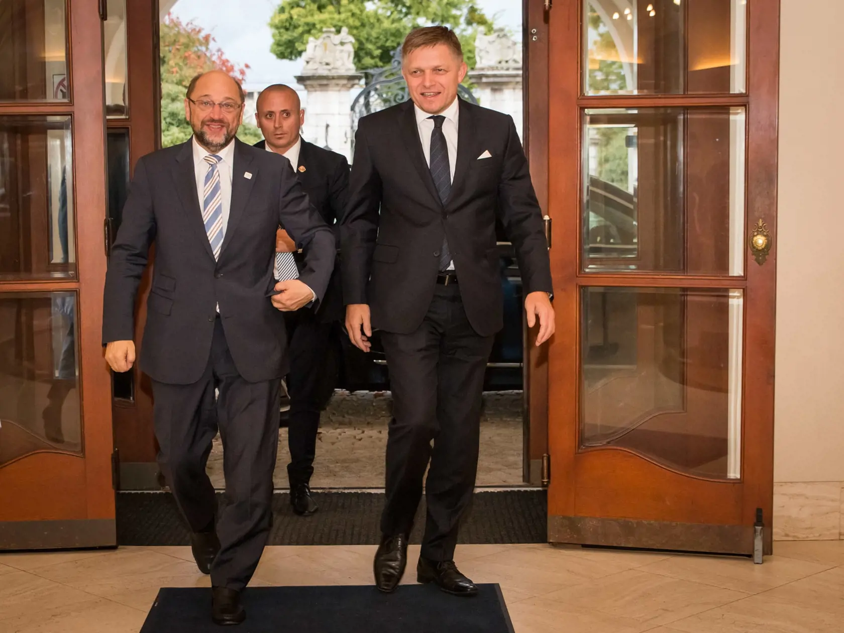 Robert Fico privítal nedávno na Slovensku predsedu Európskeho parlamentu Martina Schulza