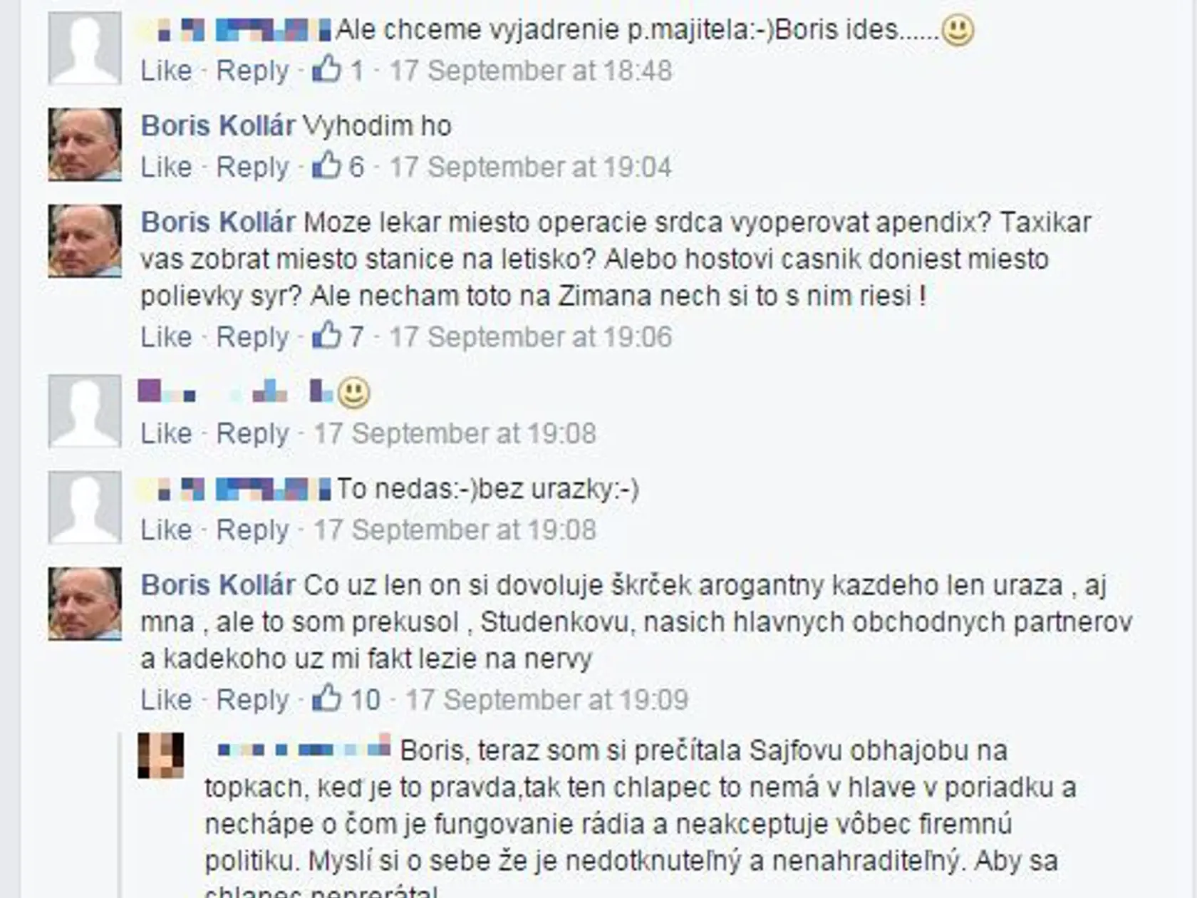 Boris Kollár opäť nešetril na adresu Mateja Cifru.