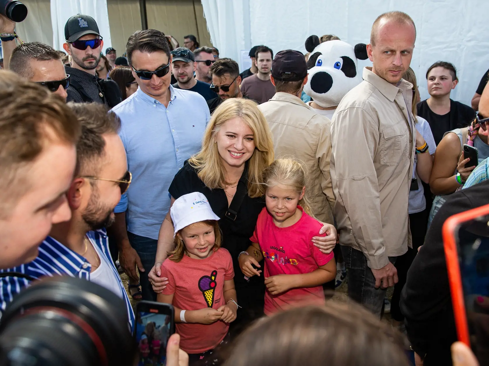 Tretí deň hudobného festivalu "POHODA 2022" na letisku v Trenčíne. Na snímke Zuzana Čaputová.