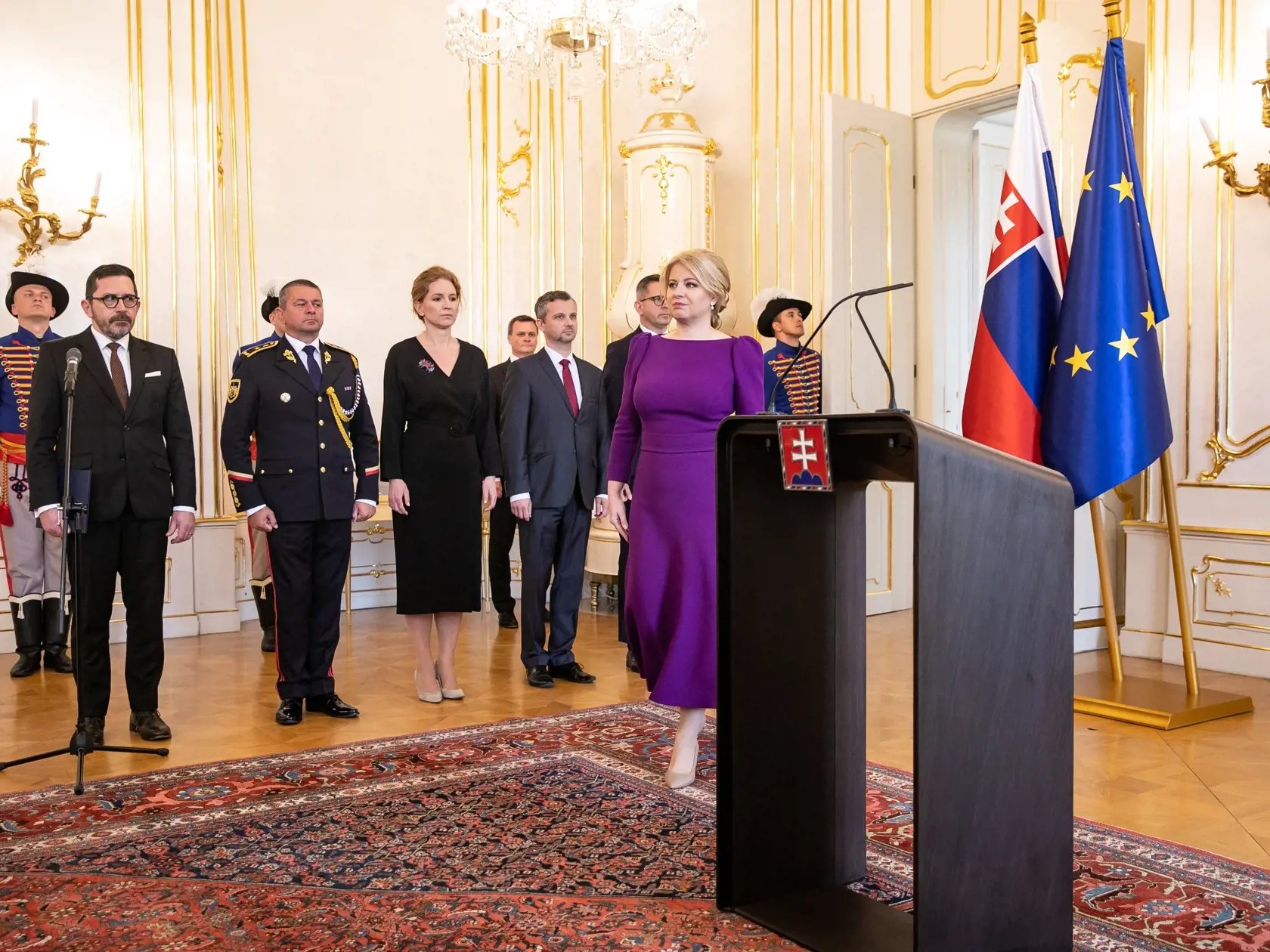 Prezidentka Zuzana Čaputová vymenovala novú vládu, ktorej premiérom je Ľudovít Ódor. Na snímke je Zuzana Čaputová.