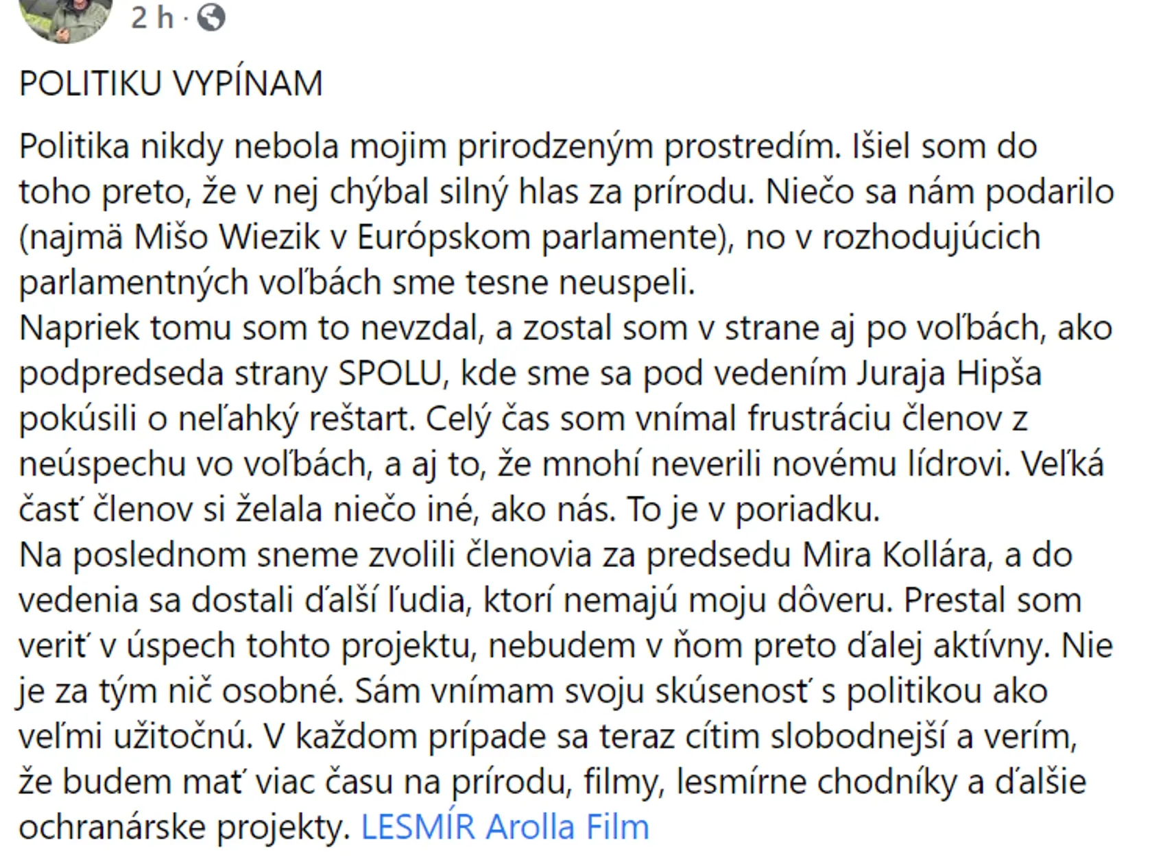 Erik Baláž - status.