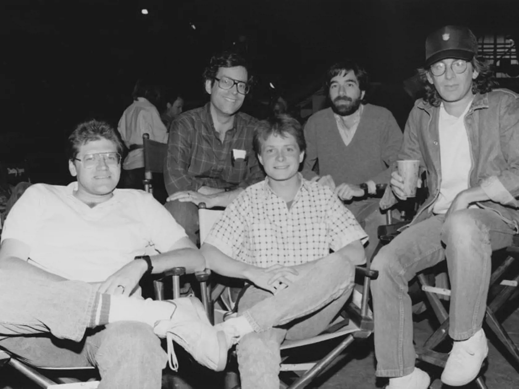 spomienka na minulosť: Robert Zemeckis, Bob Gale, Michael J. Fox, Neil Canton, Steven Spielberg
