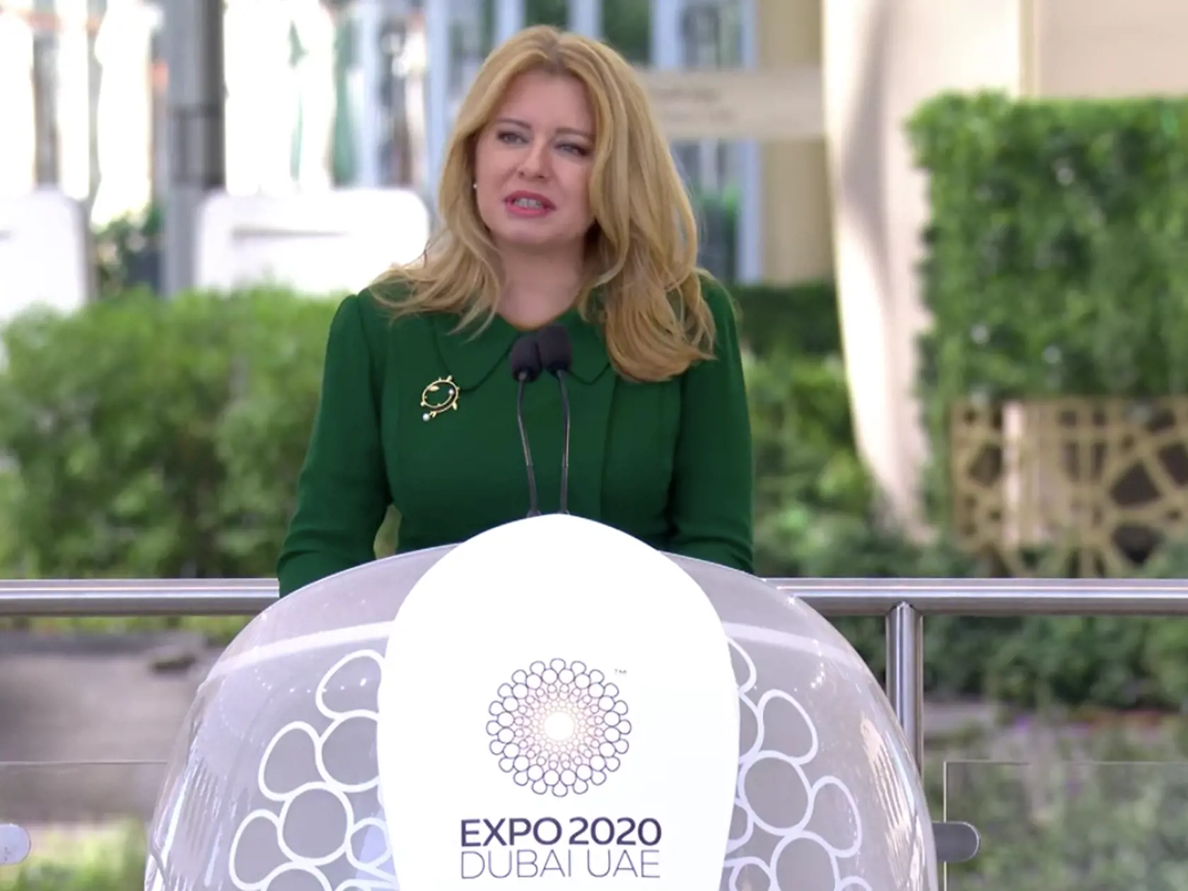 Zuzana Čaputová počas príhovoru.
