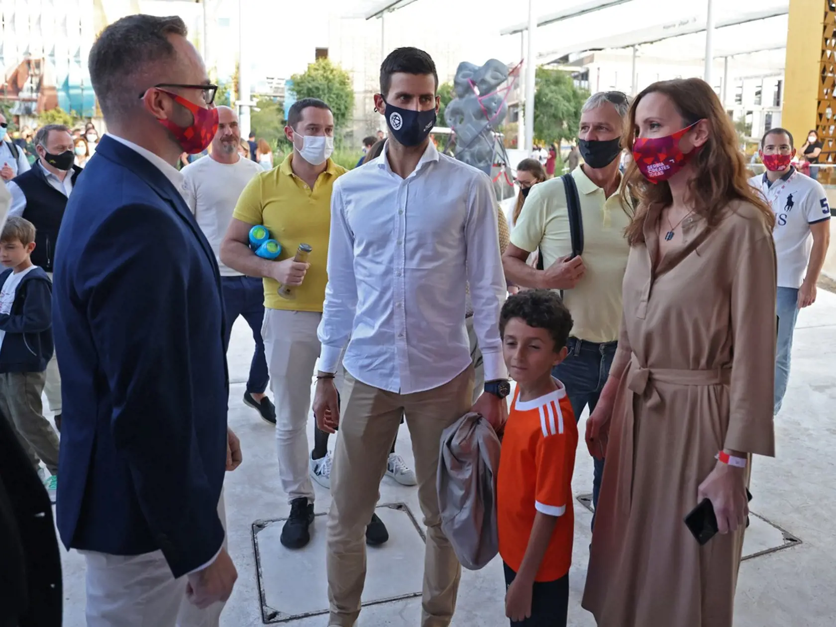 Novak Djokovič s manželkou Jelenou a deťmi si užili EXPO Dubaj 2022.