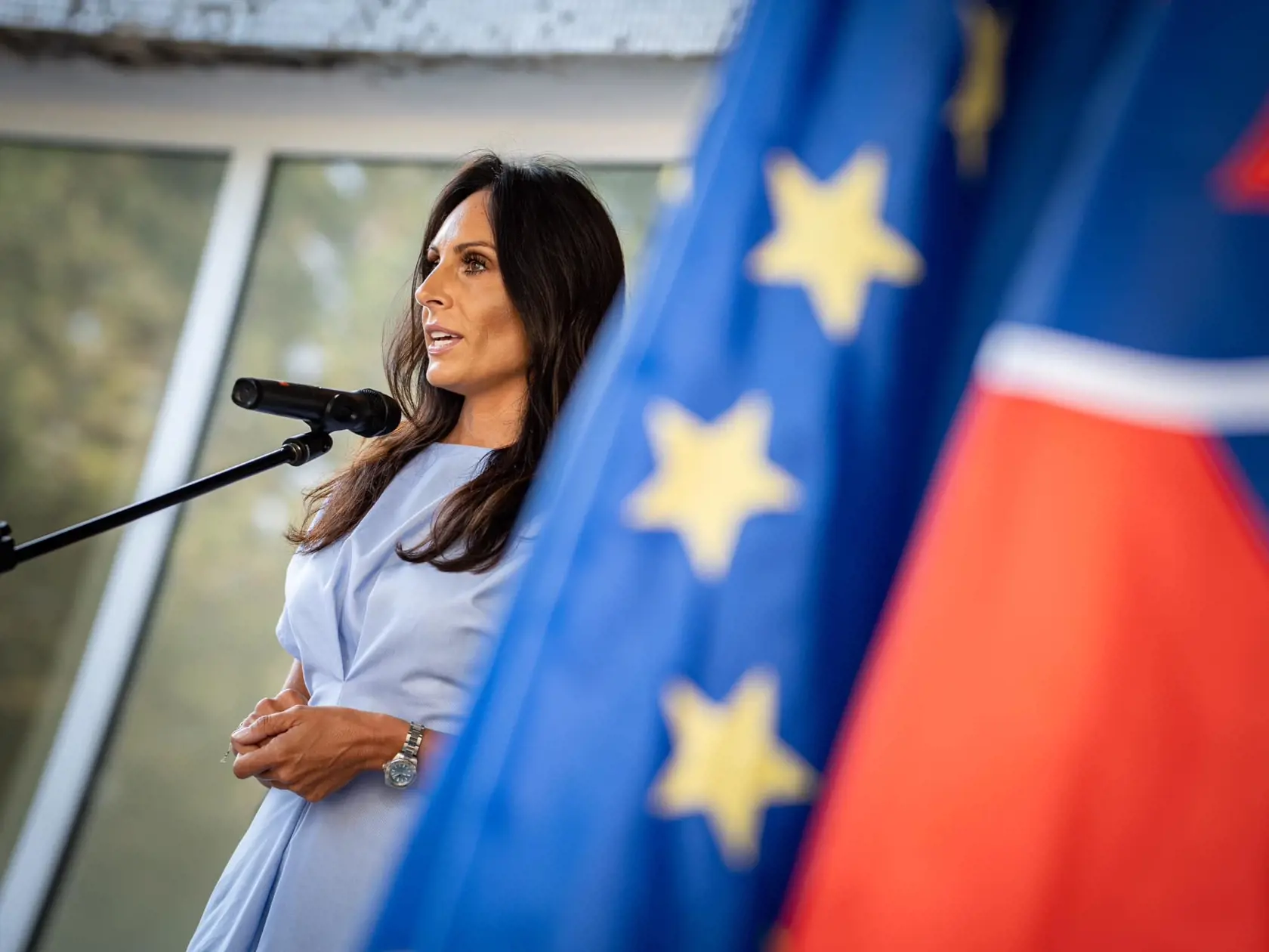 Ministerka zdravotníctva Zuzana Dolinková otvorila školský rok 2024/2025 na Strednej zdravotníckej škole v Trnave.