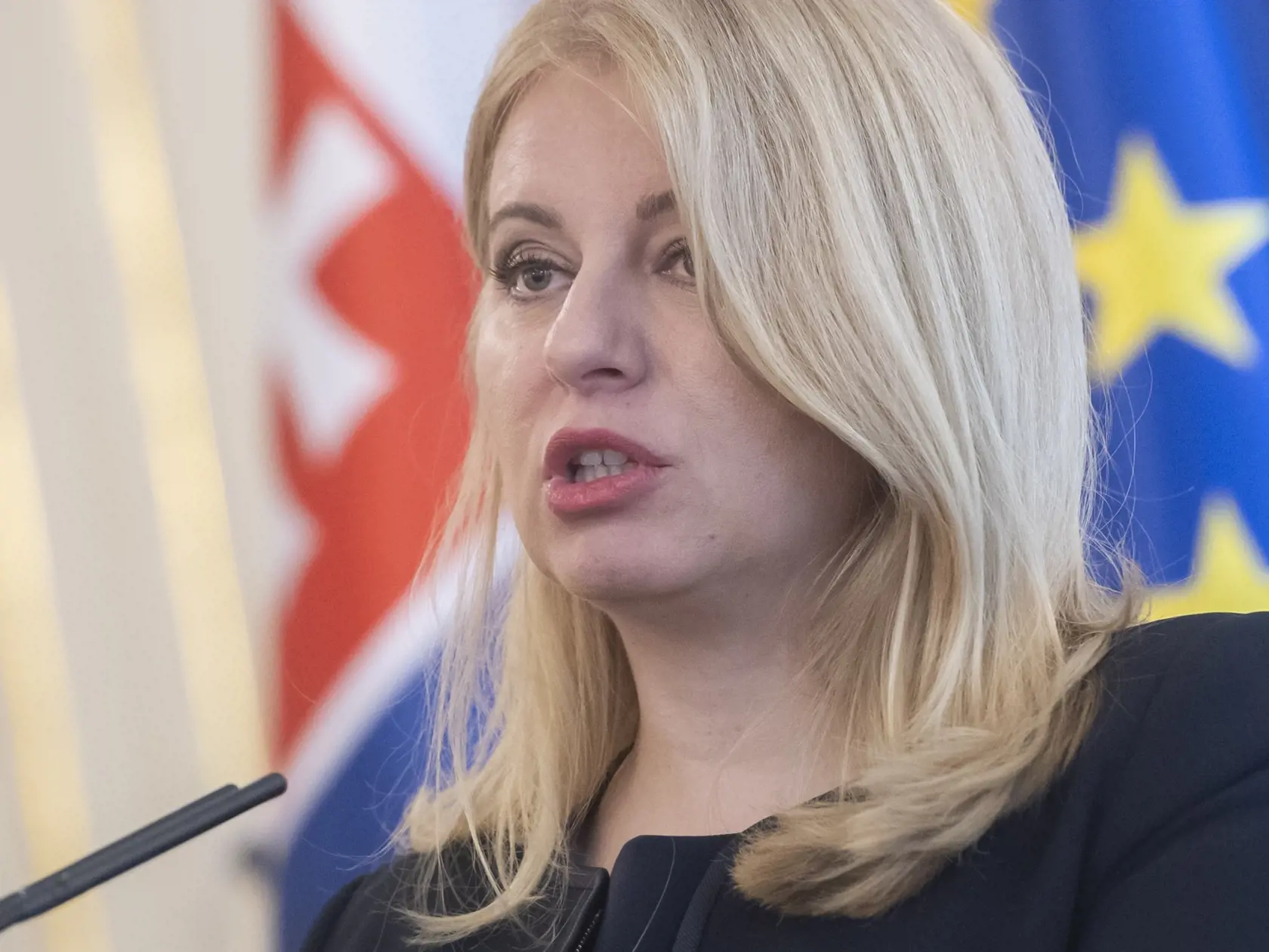 Na snímke prezidentka SR Zuzana Čaputová počas menovania rektoriek a rektorov štyroch vysokých škôl v Bratislave 23. júna 2022. FOTO