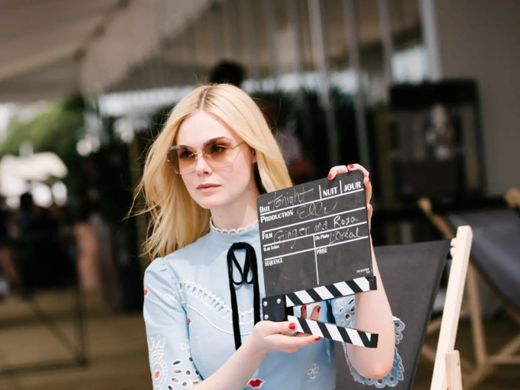 CANNES, FRANCE - MAY 18:  (EDITOR'S NOTE: This image has been digitally altered) Elle Fanning is photographed at the L'Oreal Paris Beach Studio during the 70th annual Cannes Film Festival on May 18, 2017 in Cannes, France.  (Photo by Gareth Cattermole/Getty Images for L'Oreal Paris)