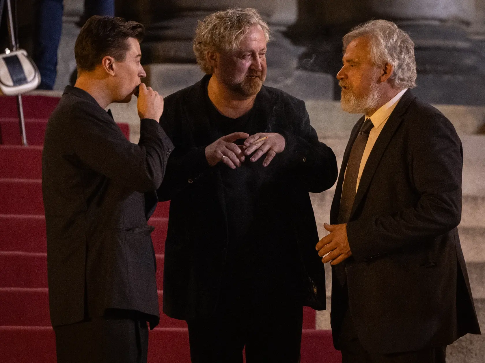 Rozlúčková párty na počesť zosnulého Jiřího Bartošku, legendárneho českého herca a prezidenta filmového festivalu v Karlových Varoch v pražskom Rudolfíne. Na snímke je Jan Hřebejk.