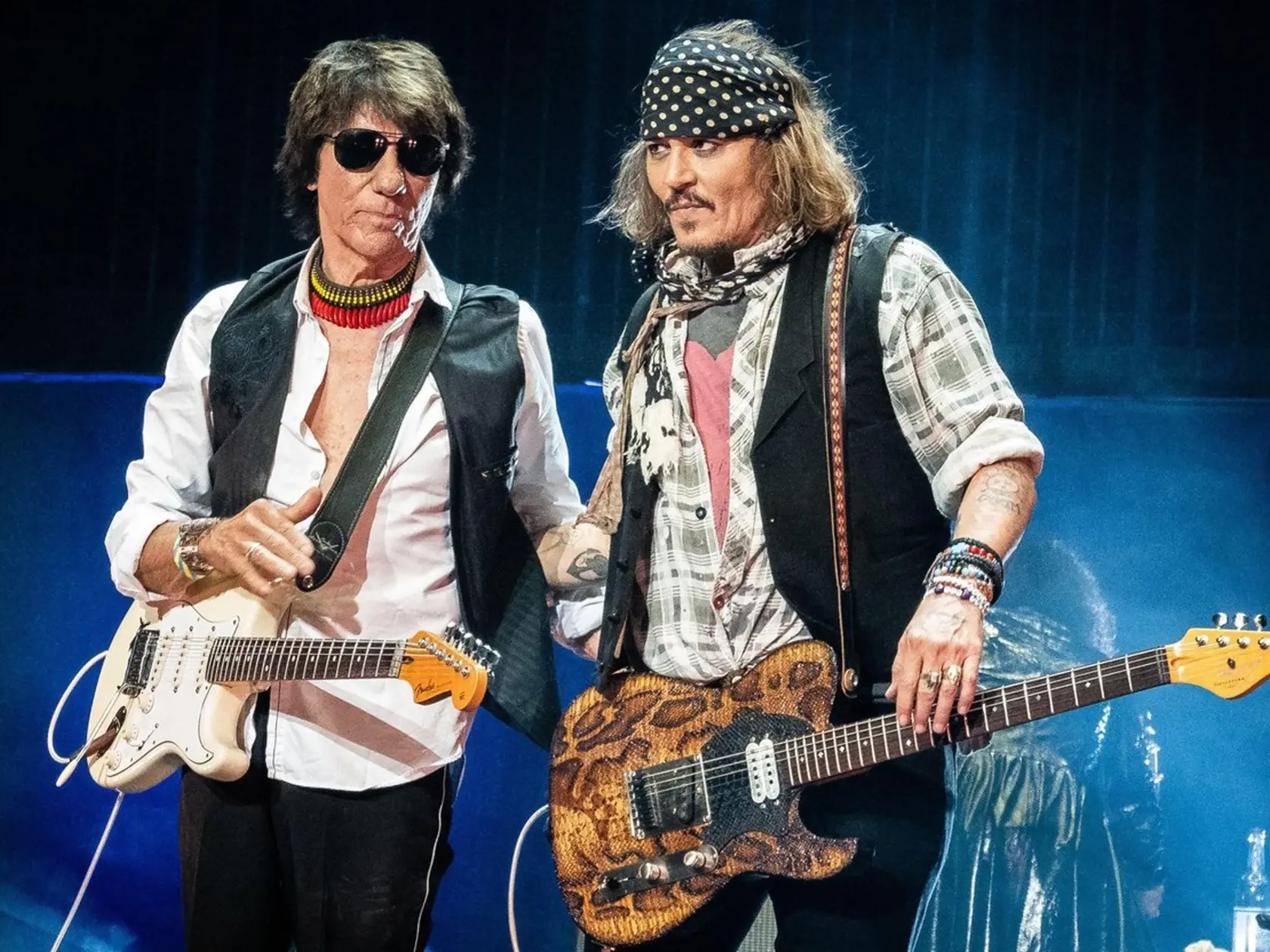Jeff Beck a Johnny Depp.