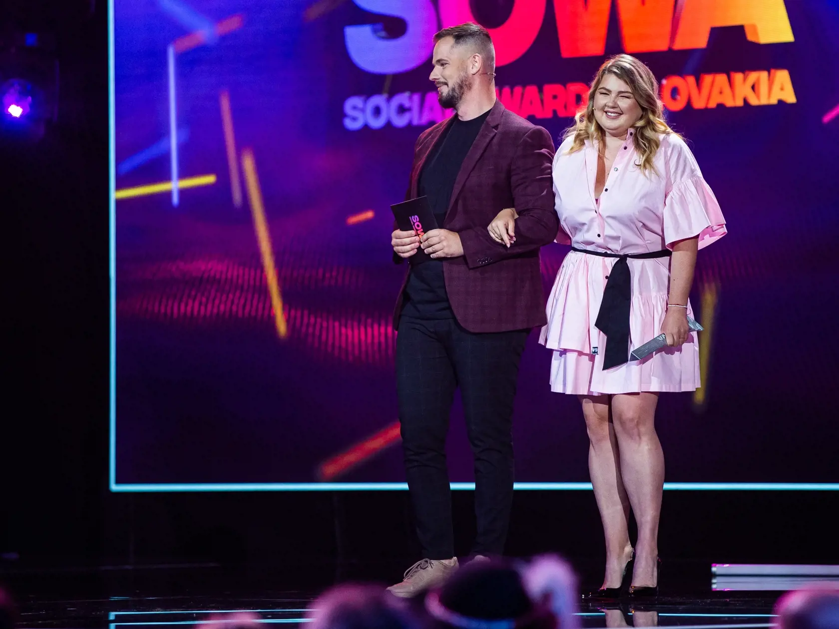 Galavečer Social Awards Slovakia "SOWA" v Bratislave. Na snímke František Košarišťan a Eva "Evelyn" Kramerová