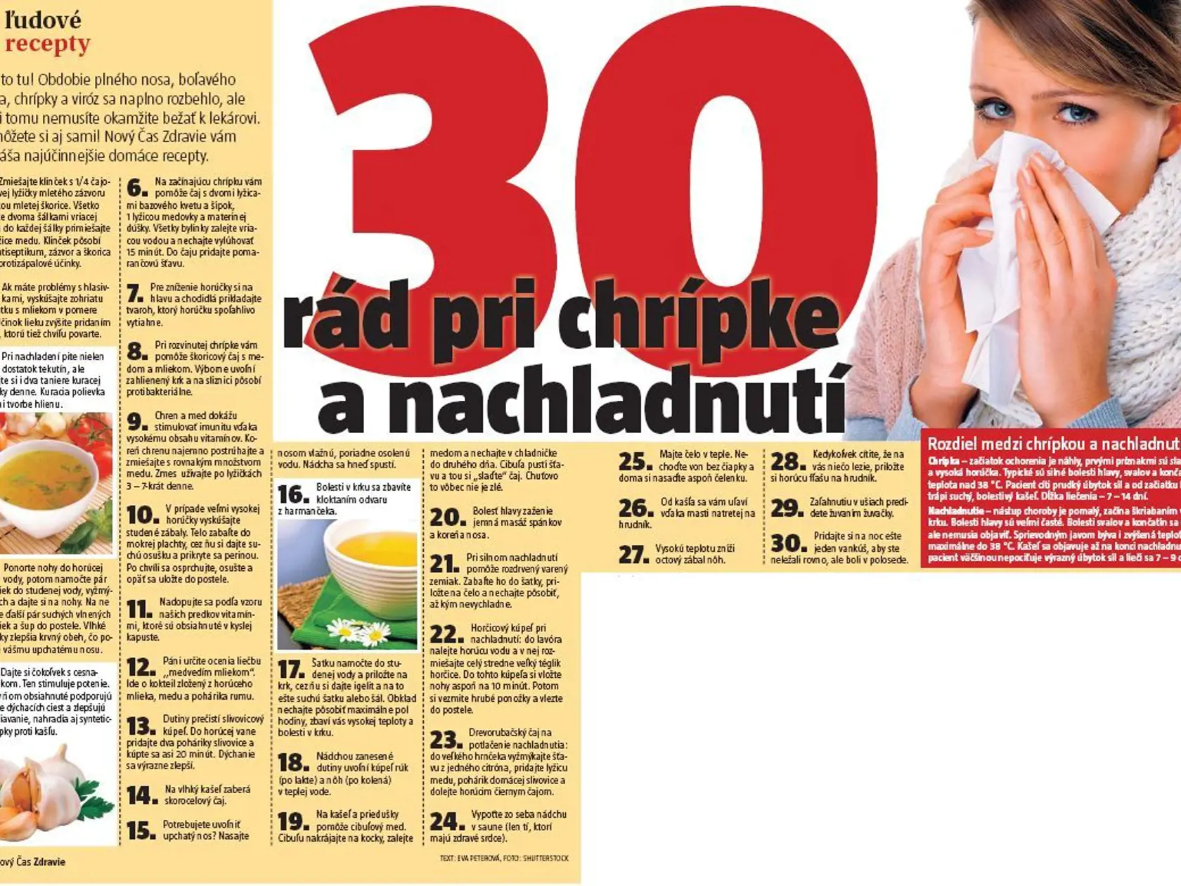 Najlepšie ľudové lieky na chrípku nájdete aj v pravidelnej piatkovej prílohe Nový Čas zdravie.