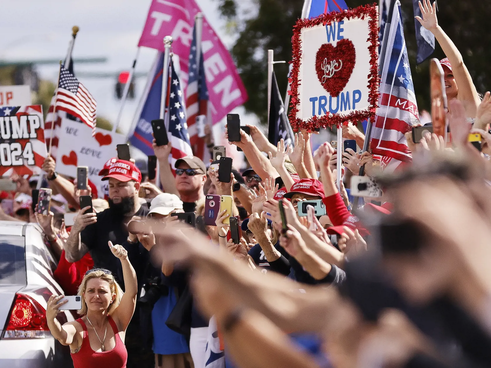 Trumpa na Floride vítali s otvorenou náručou.