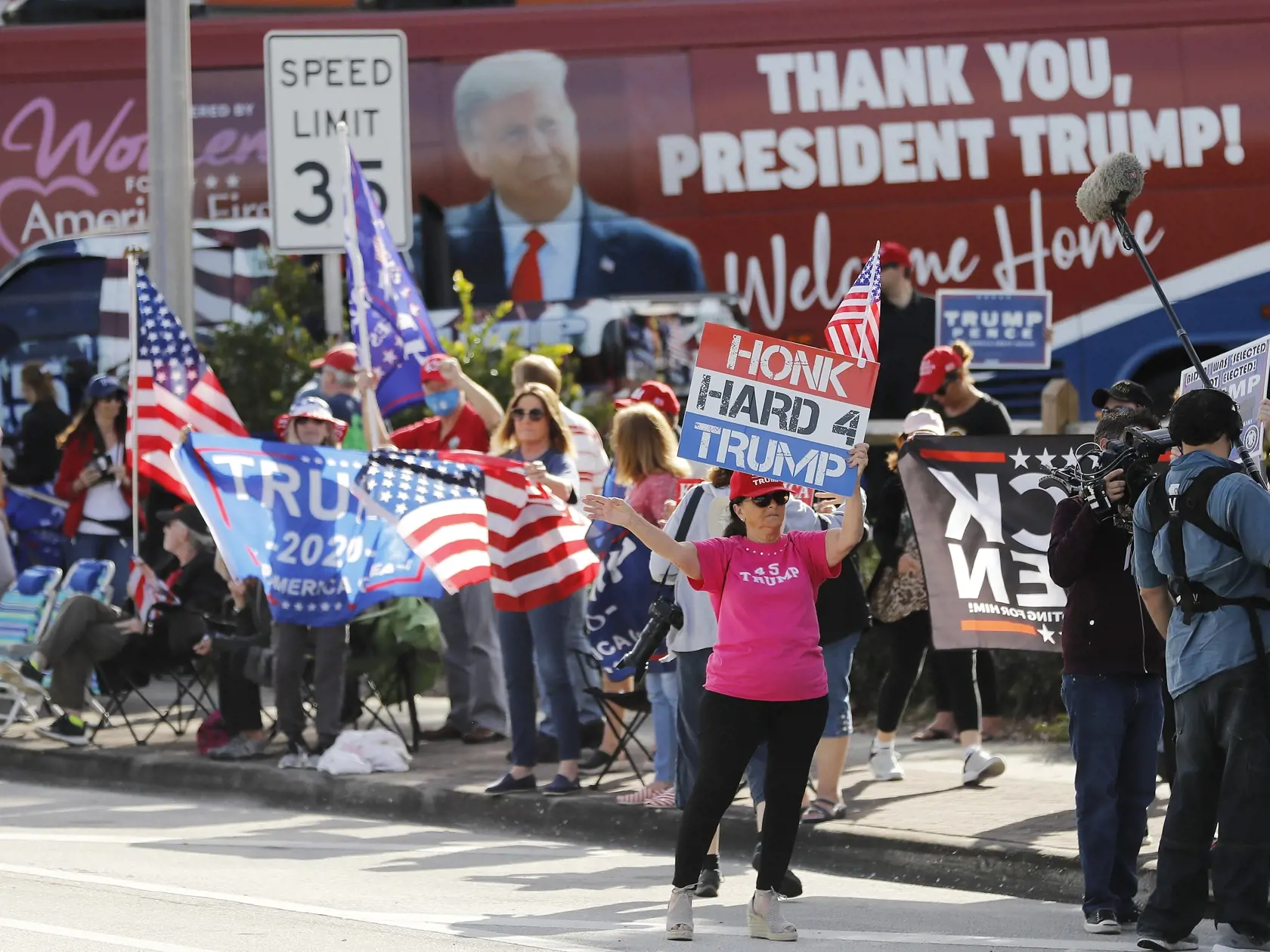 Trumpa na Floride vítali s otvorenou náručou.