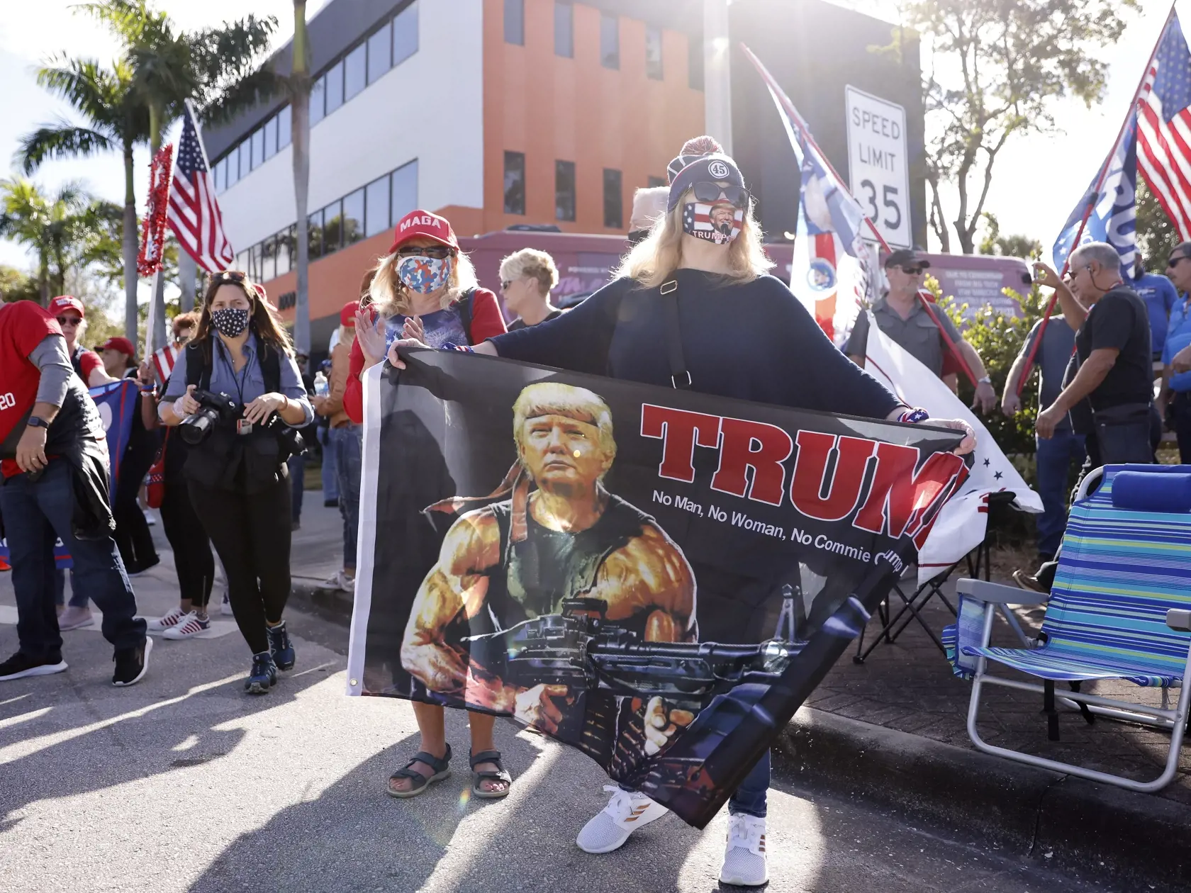 Trumpa na Floride vítali s otvorenou náručou.