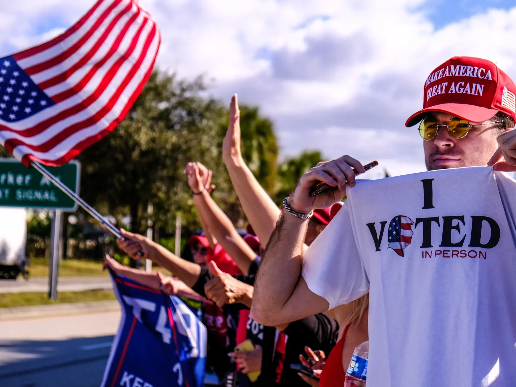 Trumpa na Floride vítali s otvorenou náručou.