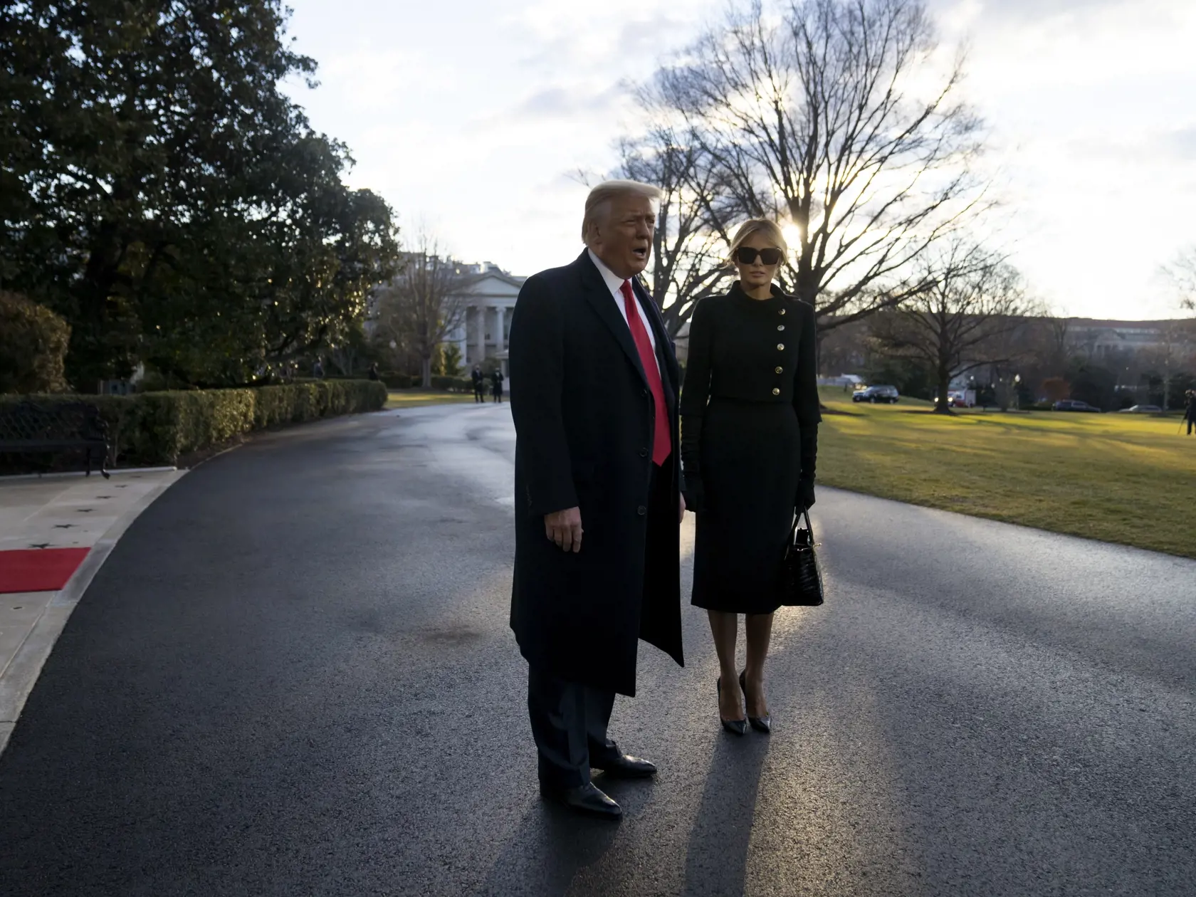 Donald a Melania Trumpovci sa lúčia s Bielym domom.