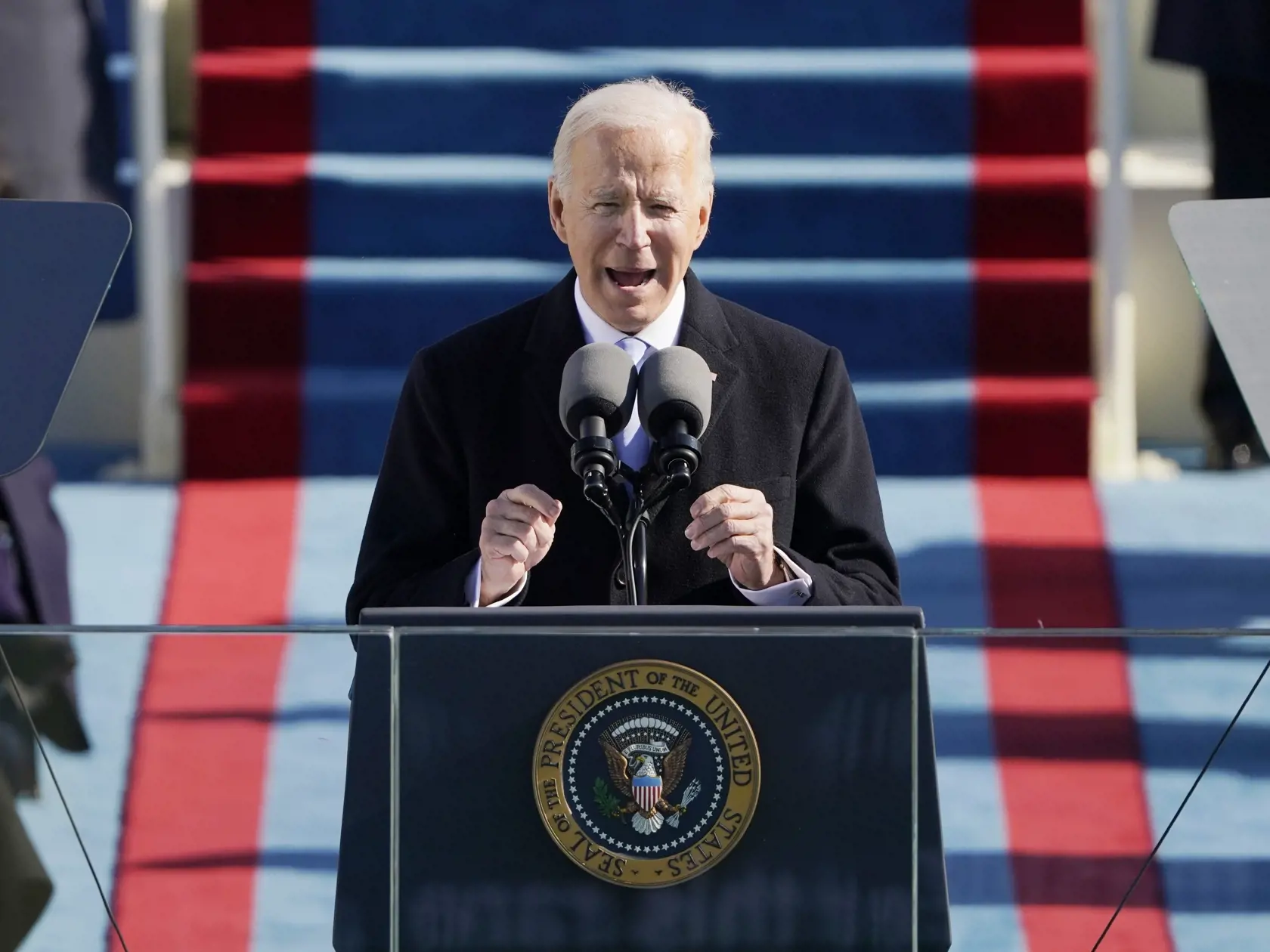 Joe Biden prejav na inaugurácii 46. prezidenta USA Joea Bidena a 49. viceprezidentky Kamaly Harrisovej v americkom Kapitole vo Washingtone