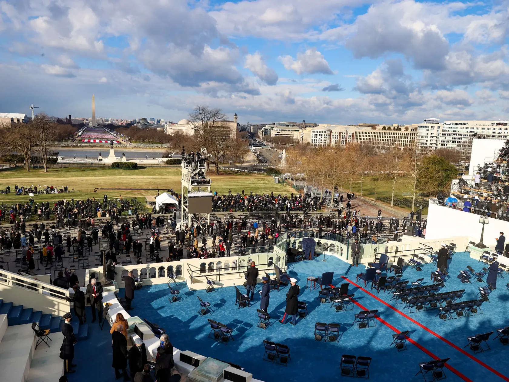 Prípravy na inauguráciu Joea Bidena.
