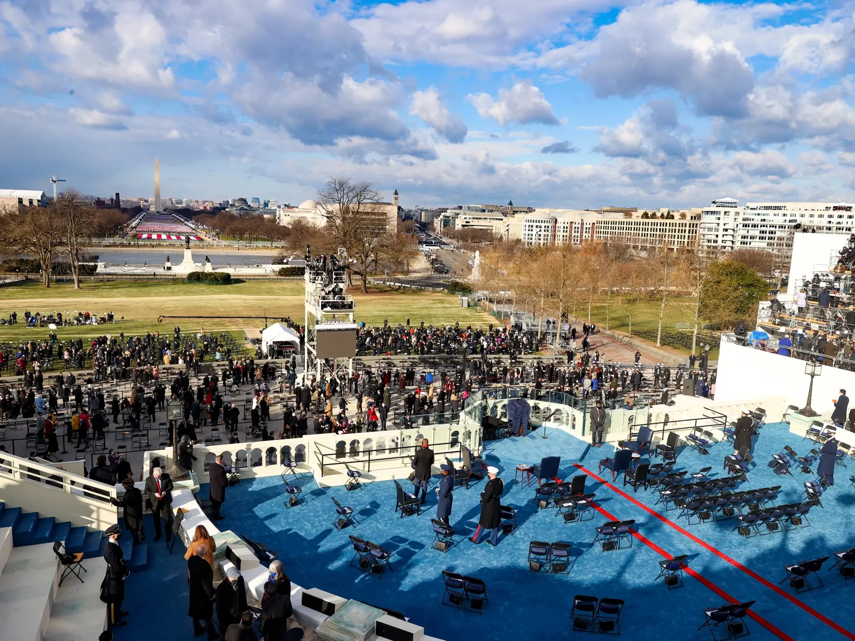 Prípravy na inauguráciu Joea Bidena.