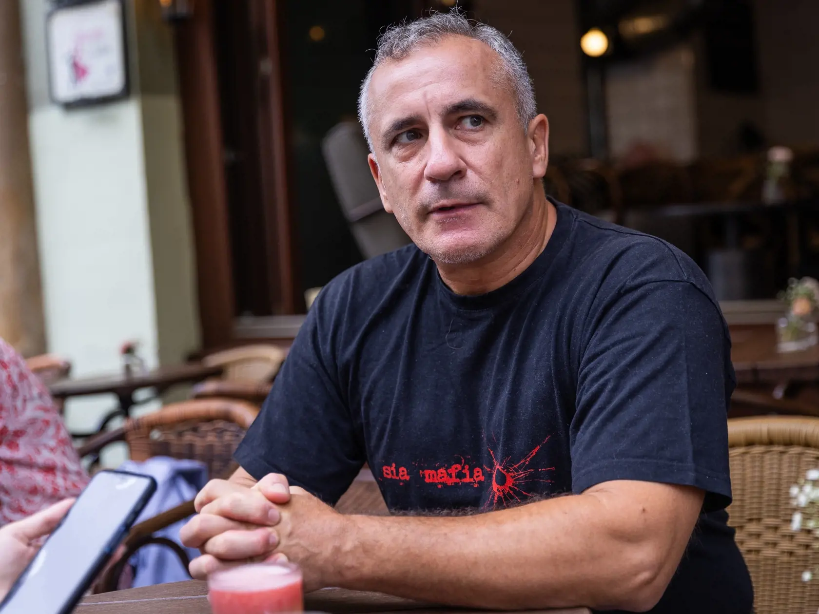 Na snímke slovenský herec Martin Vanek počas rozhovoru. 