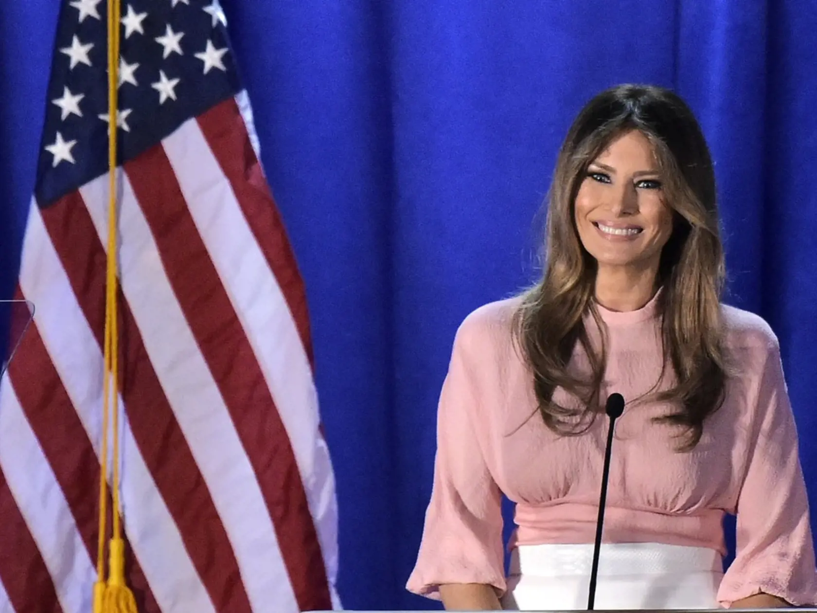 Trumpova súčasná manželka Melania.