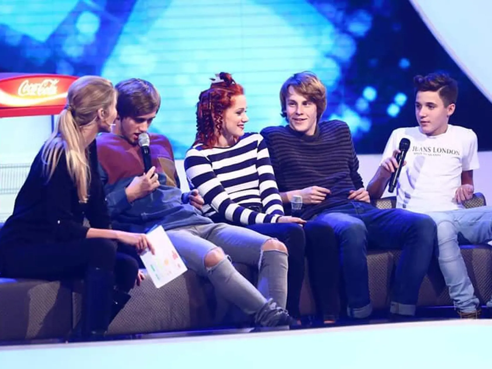 Štyria finalisti SuperStar počas generálky pred 5. finálovým kolom.