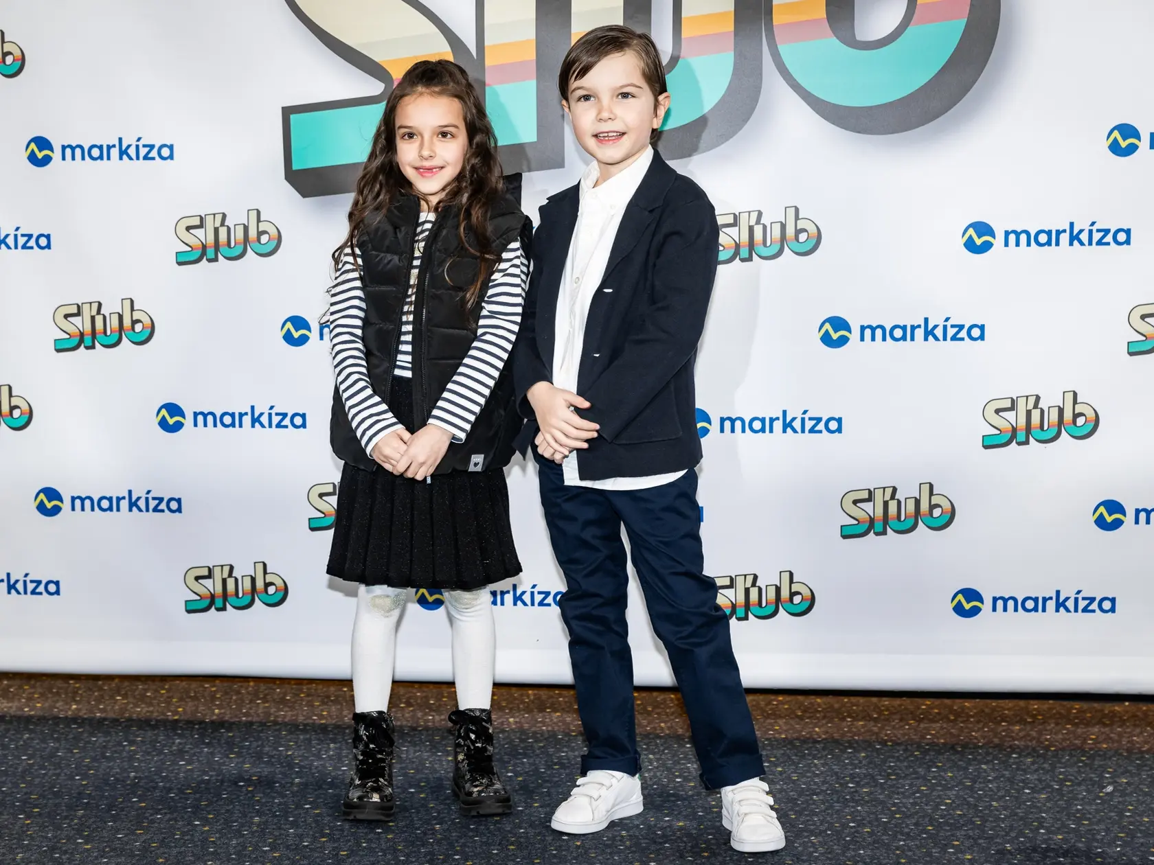 Premiéra denného televízneho seriálu “SĽUB” v Bratislave. Na snímke Nikolka Urbánková a Liam Nemček.